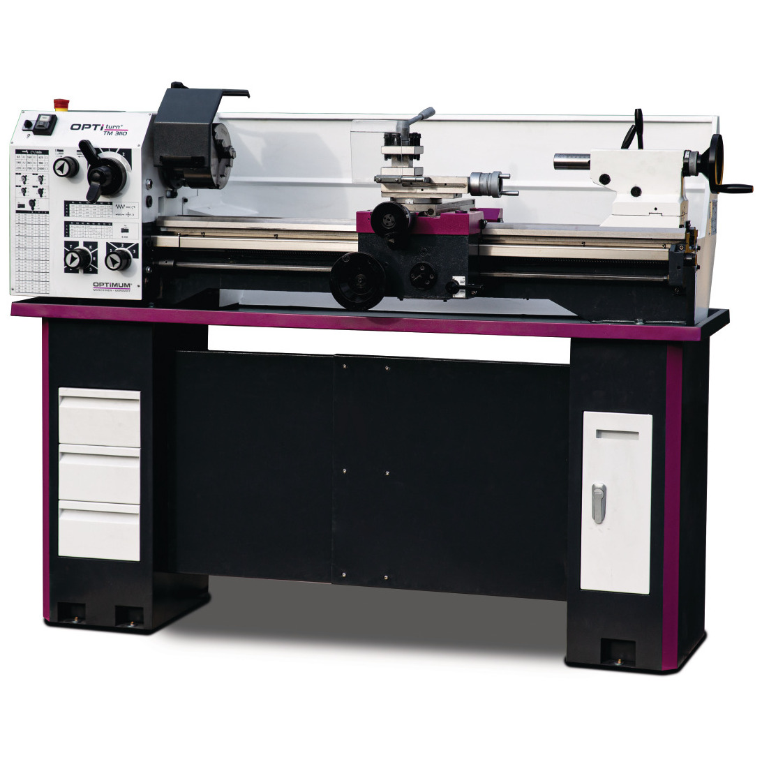 Leit- und Zugspindeldrehmaschine Optimum OPTIturn TM 3110 Produktbild img1 L