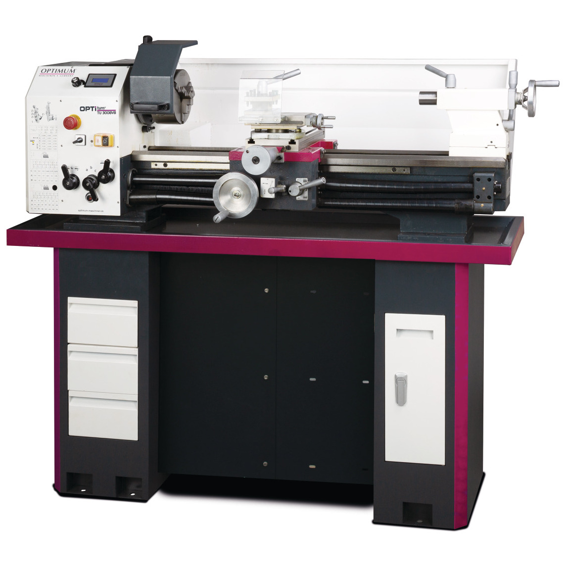 Leit- und Zugspindel-Drehmaschine Optimum OPTIturn TU 3008VB Produktbild img1 L