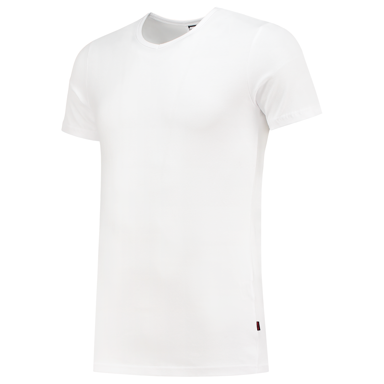T-Shirt Elasthan Fitted V-Ausschnitt 101012 White M Produktbild img1 L