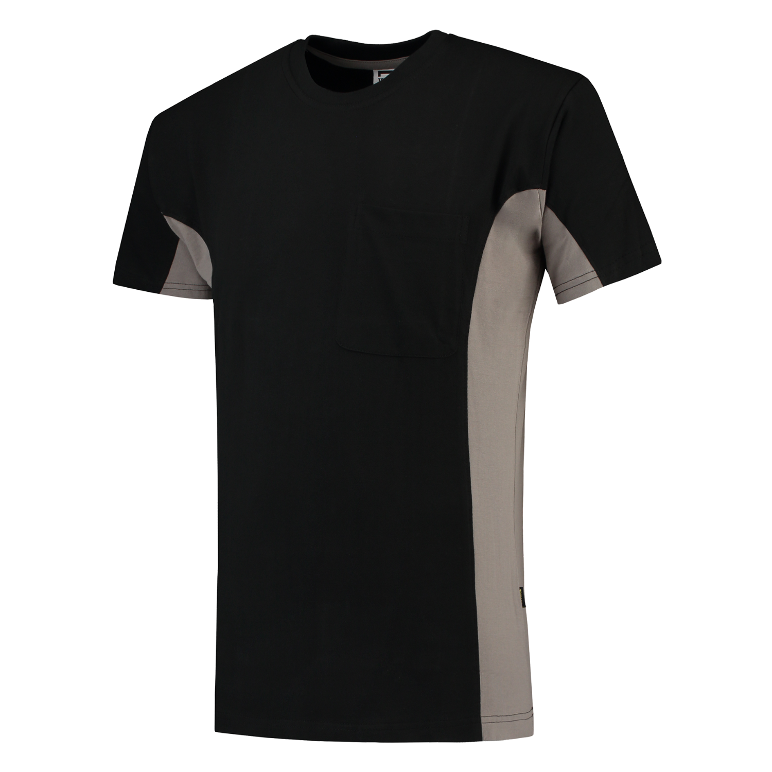 T-Shirt Bicolor Brusttasche 102002 Black-Grey 6XL Produktbild img1 L