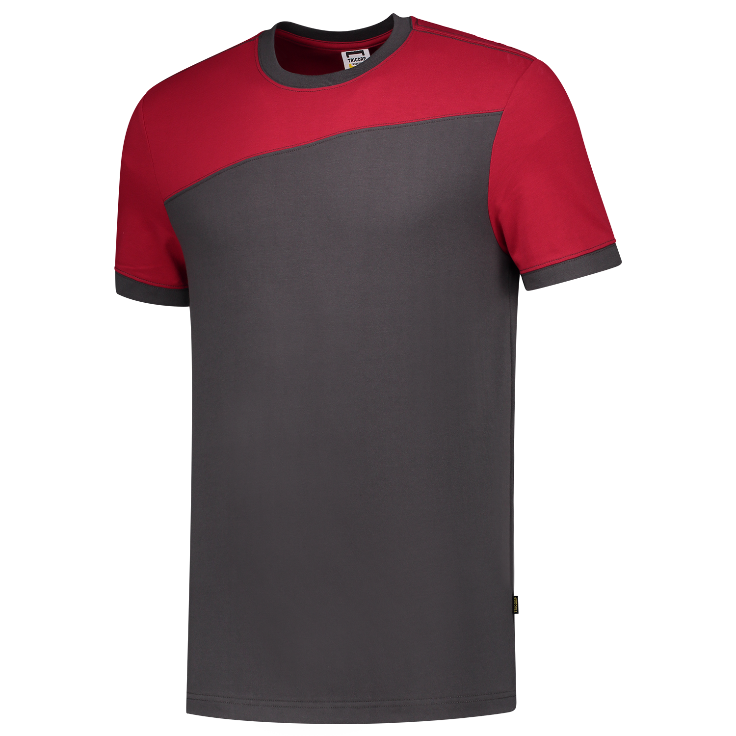T-Shirt Bicolor Quernaht 102006 Darkgrey-Red XS Produktbild img1 L