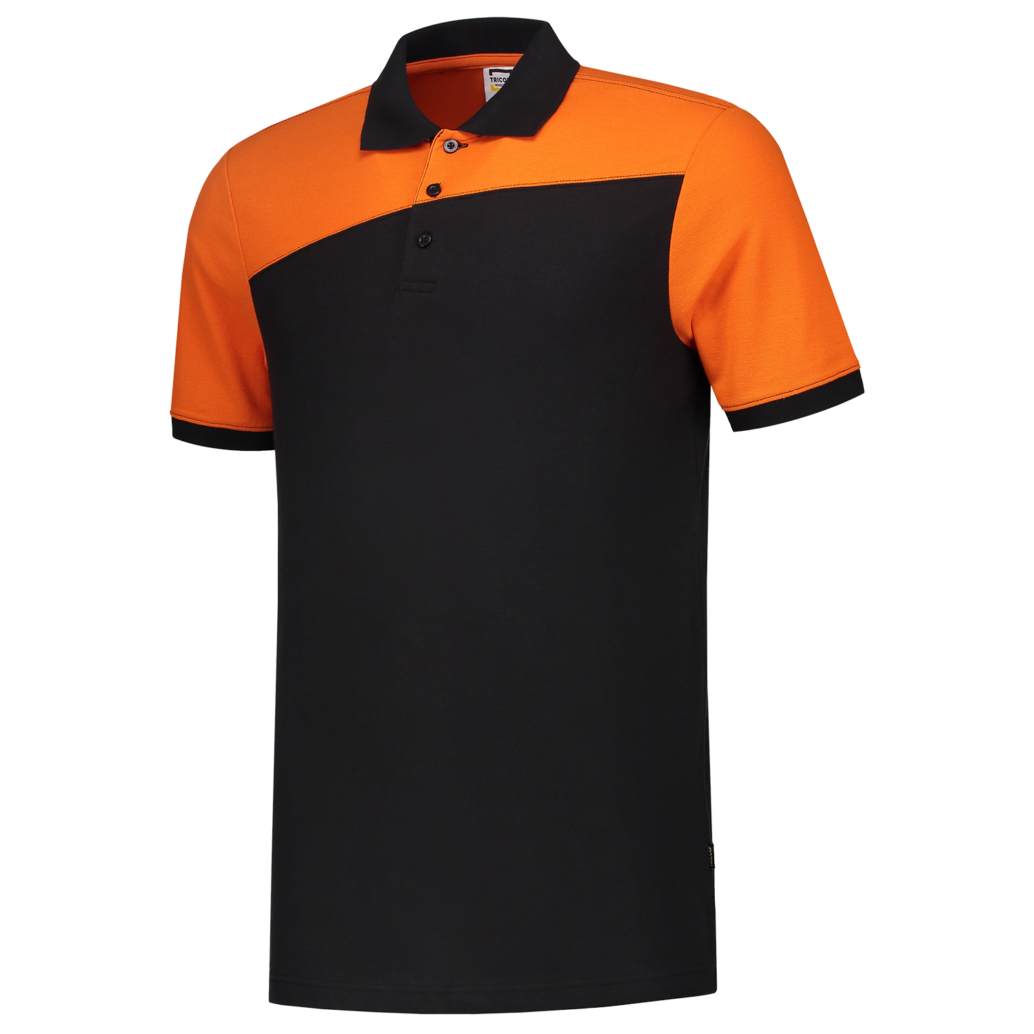 Poloshirt Bicolor mit Quernaht 202006 Black-Orange Produktbild img1 L