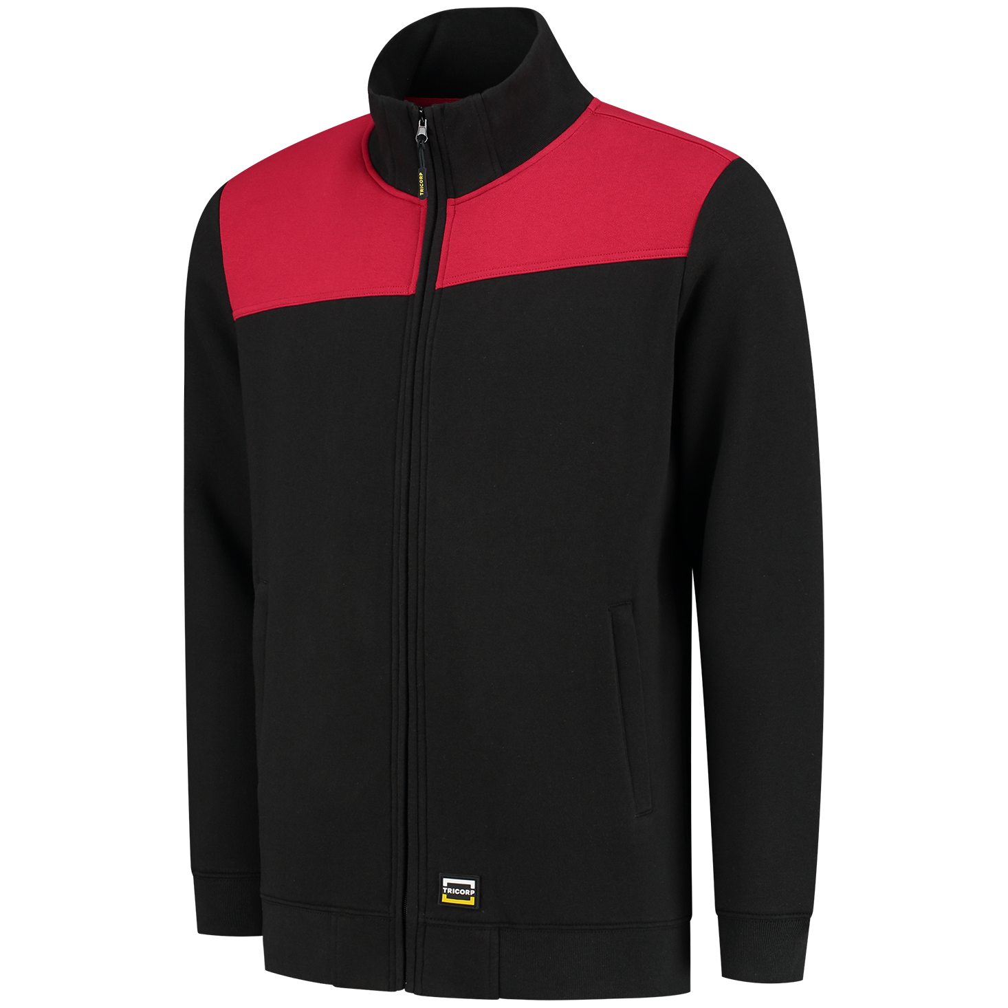 Sweatjacke Bicolor Quernaht 302014 Black-Red XL Produktbild img1 L