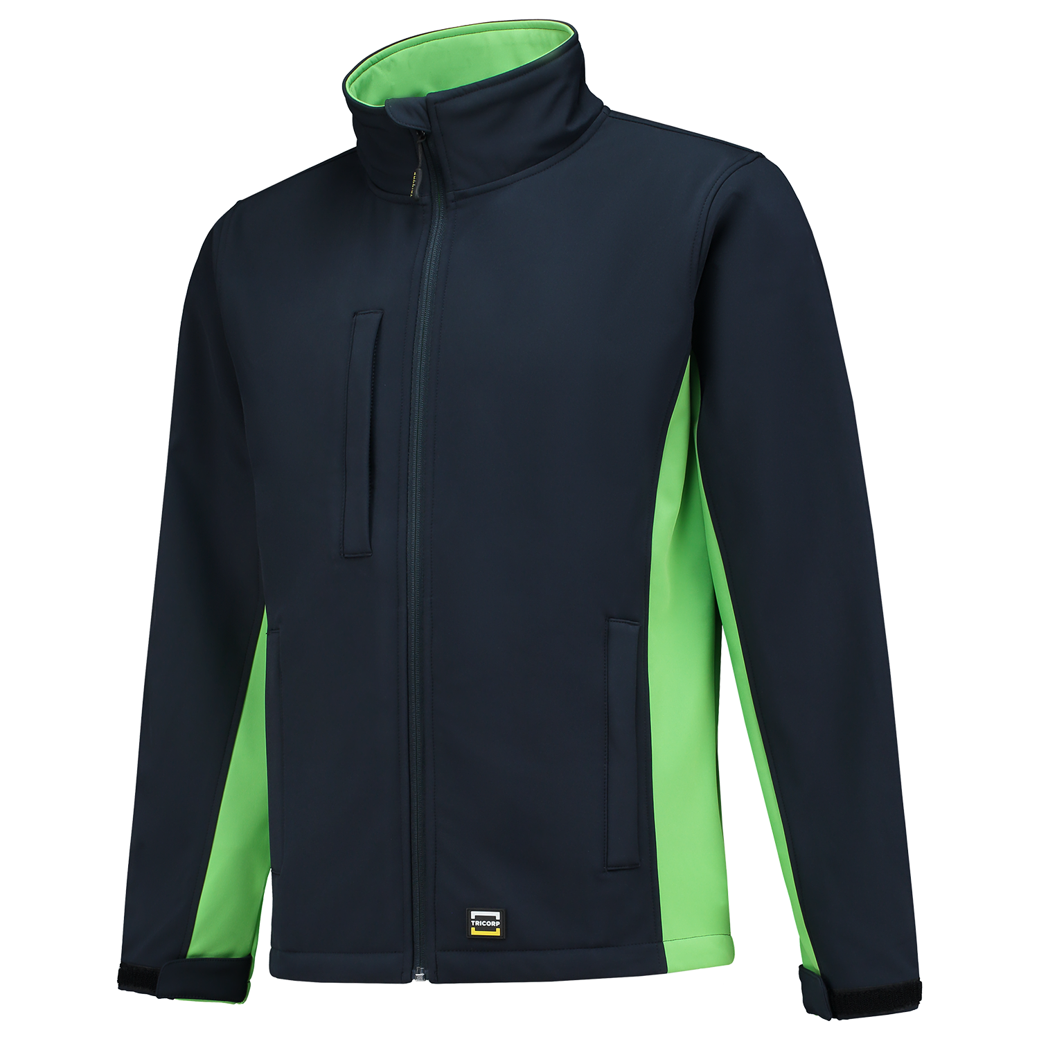 Softshelljacke Bicolor 402002 Navy-Lime S Produktbild img1 L