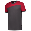 T-Shirt Bicolor Quernaht 102006 Darkgrey-Red XS Produktbild img1 S