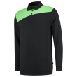 Sweatshirt Polokragen Bicolor Quernaht 302004 Black-Lime XL Produktbild img1 S