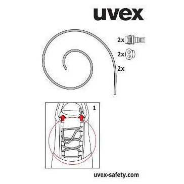 uvex Schnürsenkel 95910 schwarz Produktbild img1 L