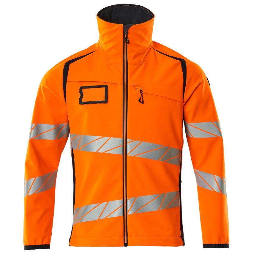 Herren Softshelljacke Mascot ACCELERATE SAFE Hi-vis Orange/Schwarzblau, Gr. 5XL KB Produktbild img1 L