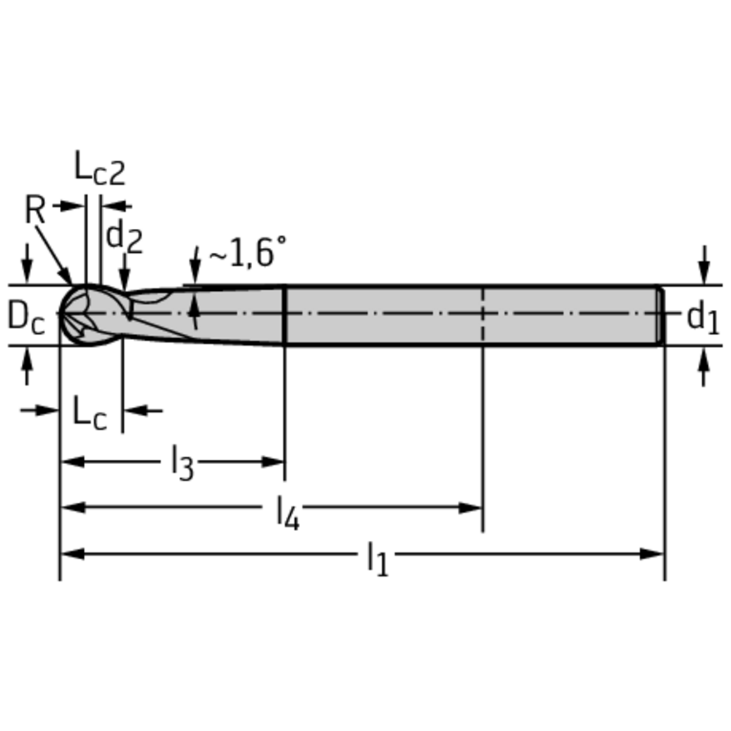 VHM-Radiuskopierfräser H8006428, Walter Prototyp Produktbild img1 L