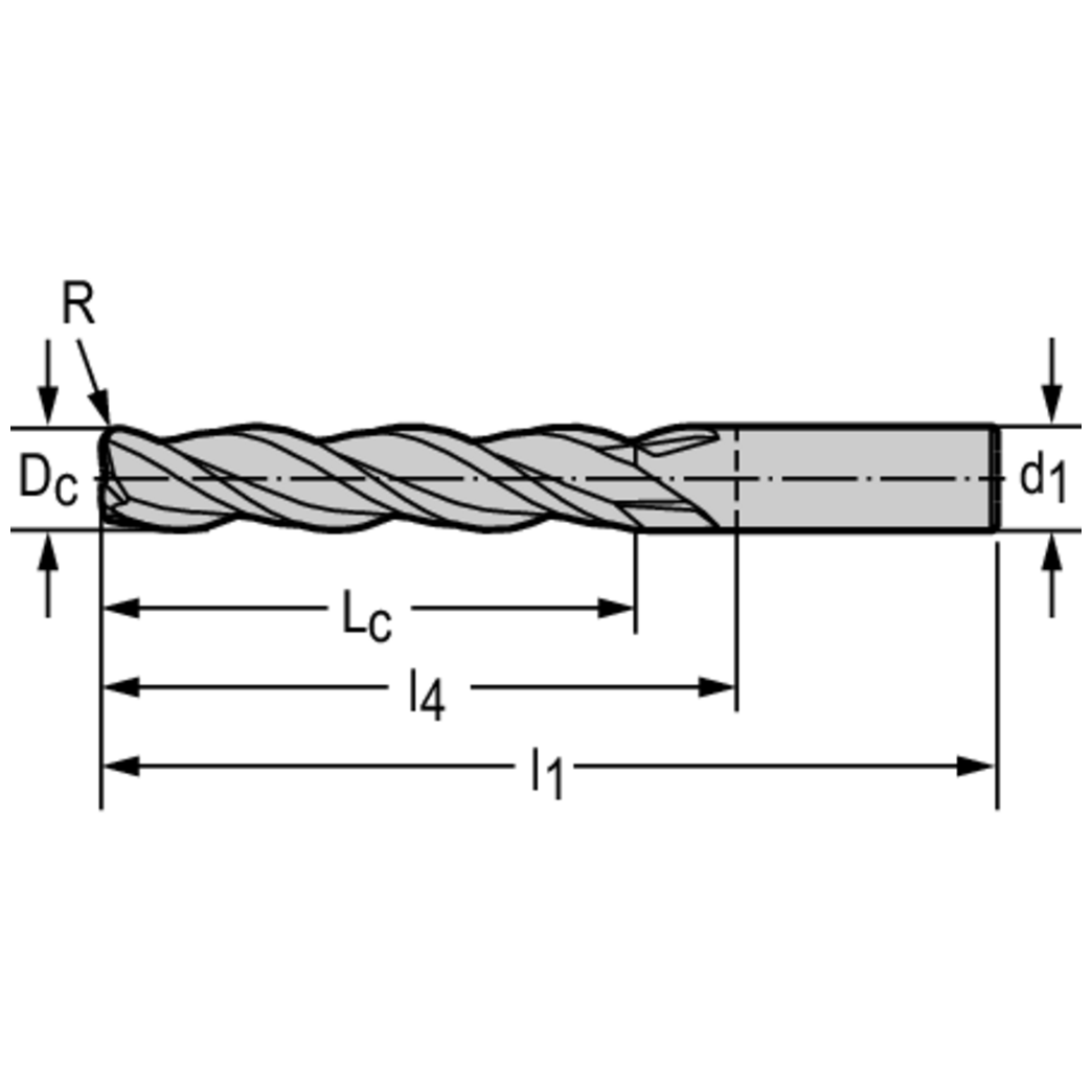 VHM-Eckfräser MC166-16.0A3X100L-WJ30UU Produktbild img2 L