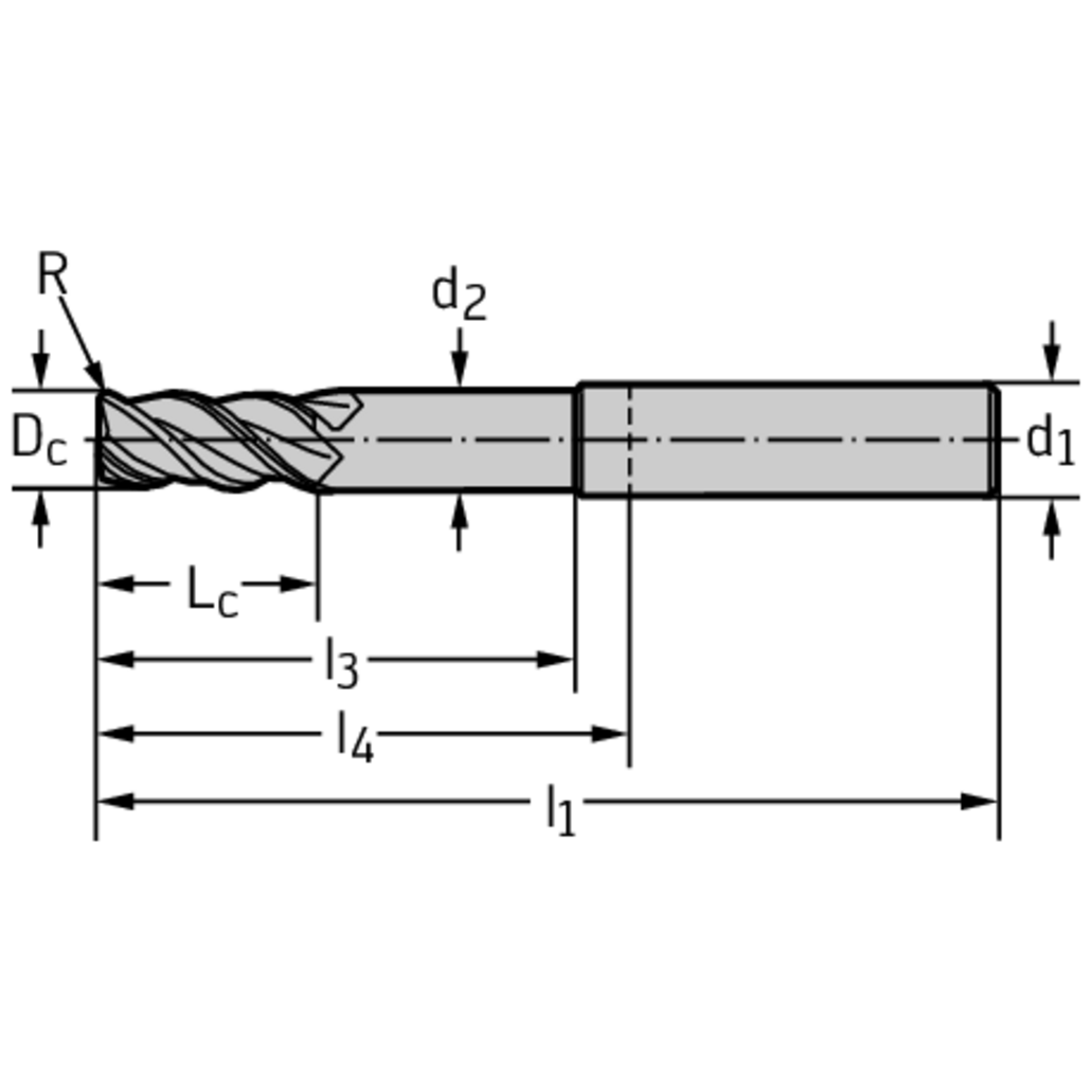 VHM-Eck-/Nutfräser MC267-16.0A3B050C-WJ30CA Produktbild img2 L