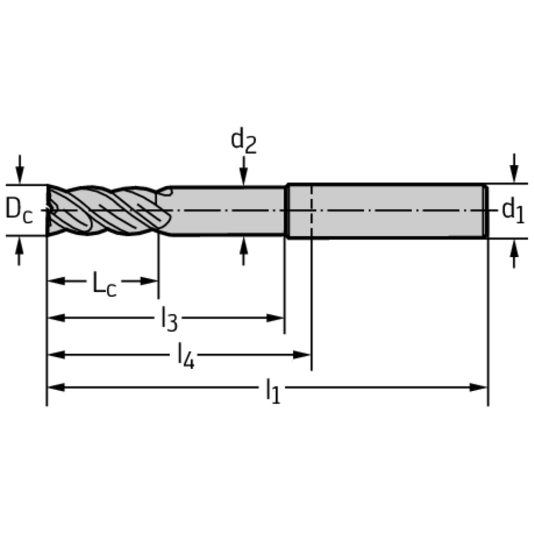 VHM-Eck-/Nutfräser MC326-08.0A4LC-WK40TF Produktbild img2 L
