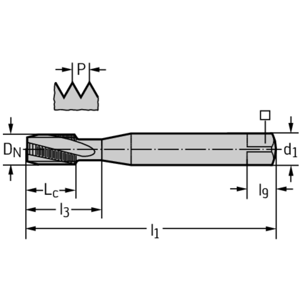 VHM-Maschinen-Gewindebohrer 8041006-M3 Produktbild img2 L