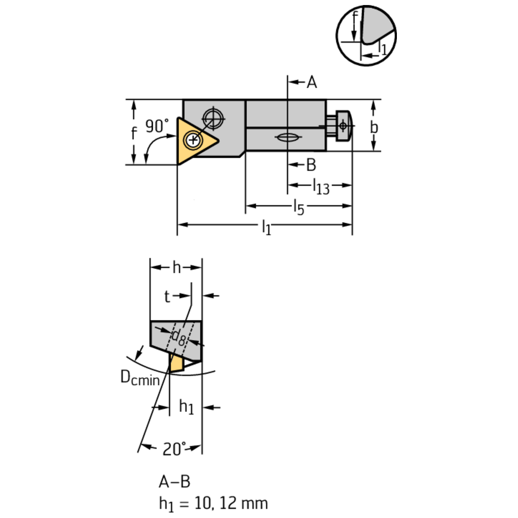 ISO-Kurzklemmhalter STFCL08CA-09 Produktbild img1 L