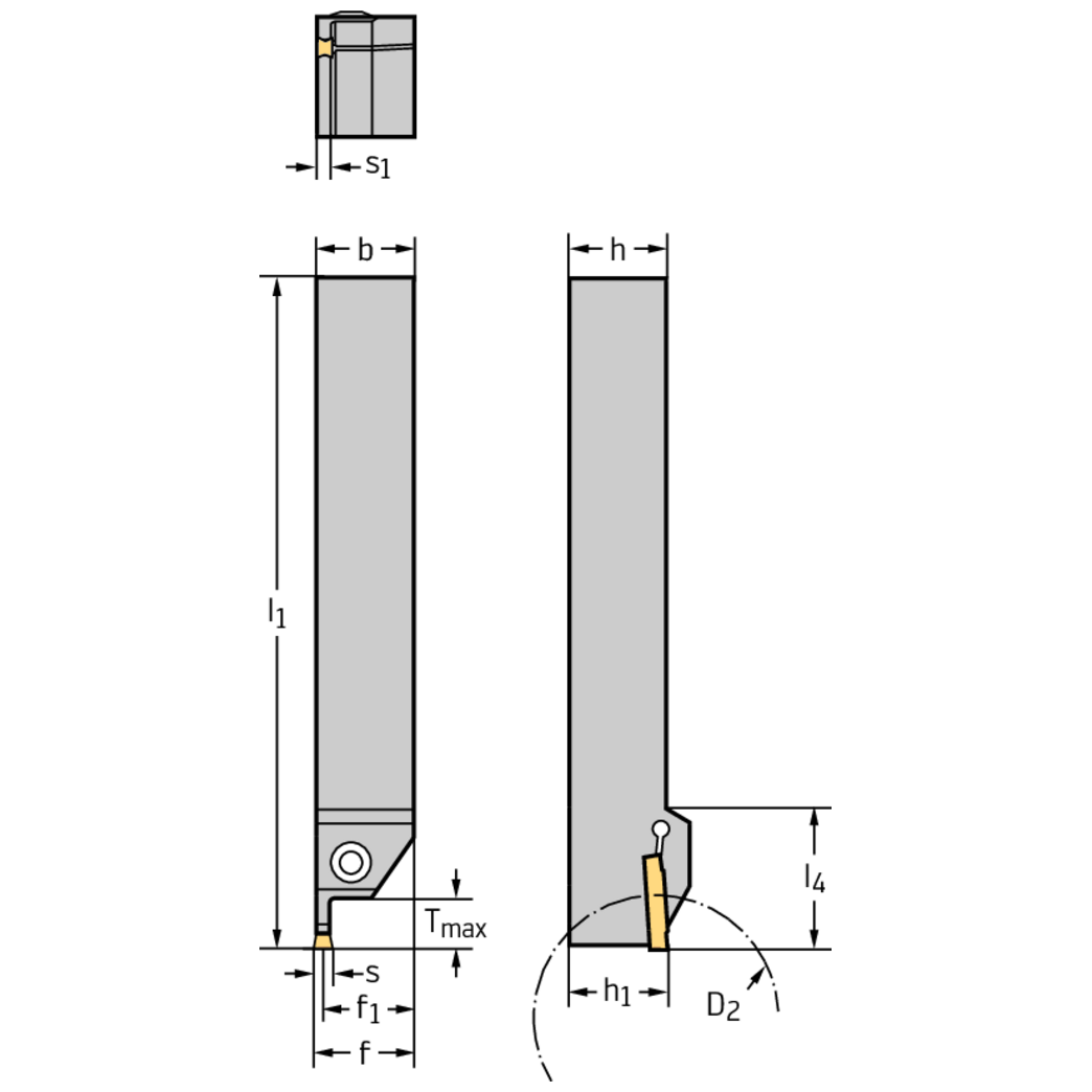 Schaftwerkzeug – Radialstechen G1011.1616L-2T8GX16 Produktbild img2 L