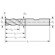 VHM-Eck-/Nutfräser MC232, Schaft DIN 6535 HB, Drallwinkel 35°, Z=4, Walter Prototyp Produktbild img2 S