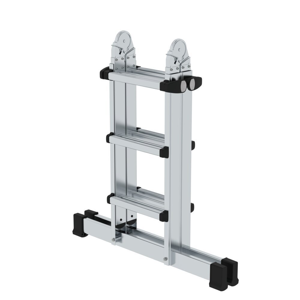 MUNK Teleskopleiter 4-teilig mit Traverse 4x3 Sprossen Produktbild img2 L