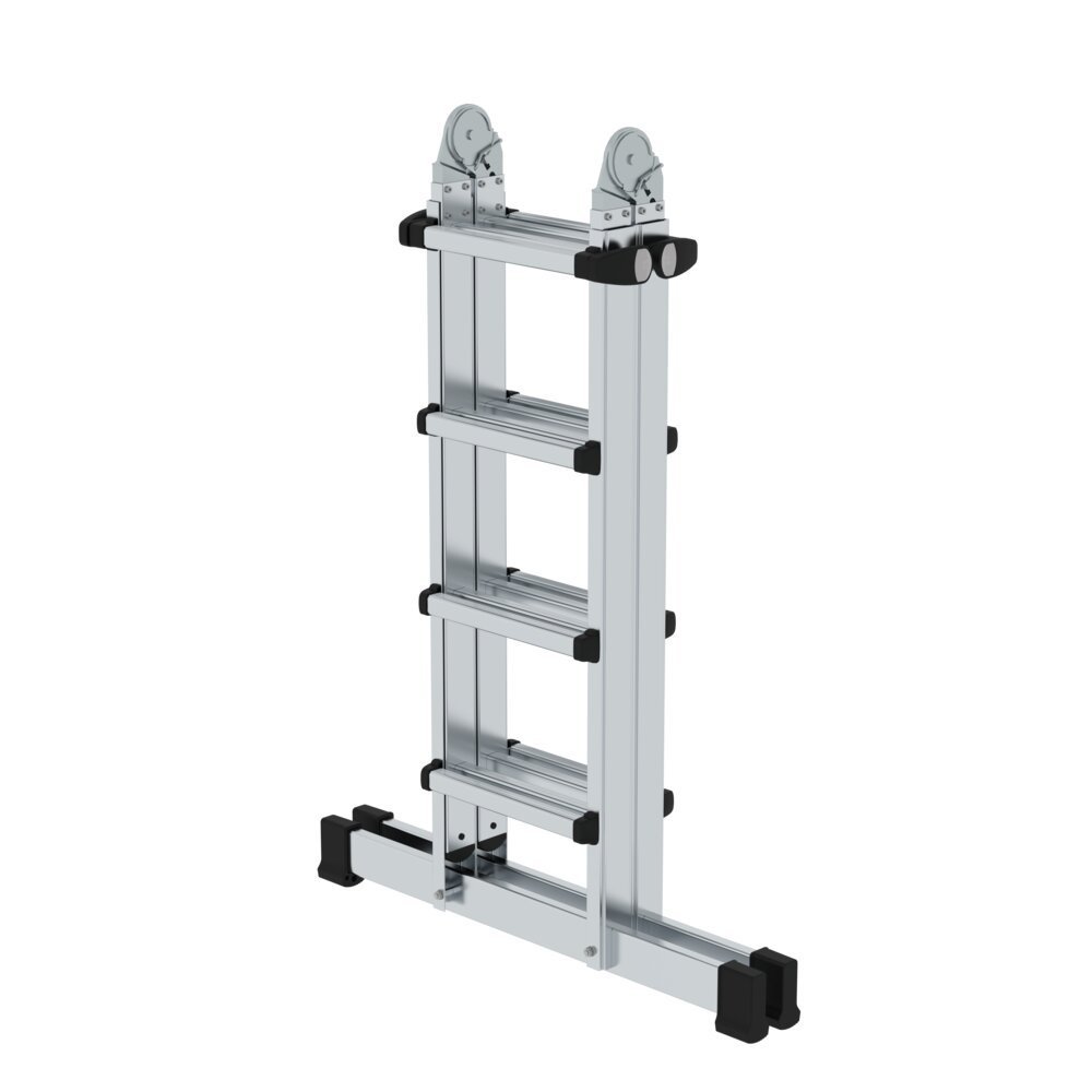 MUNK Teleskopleiter 4-teilig mit Traverse 4x4 Sprossen Produktbild img2 L