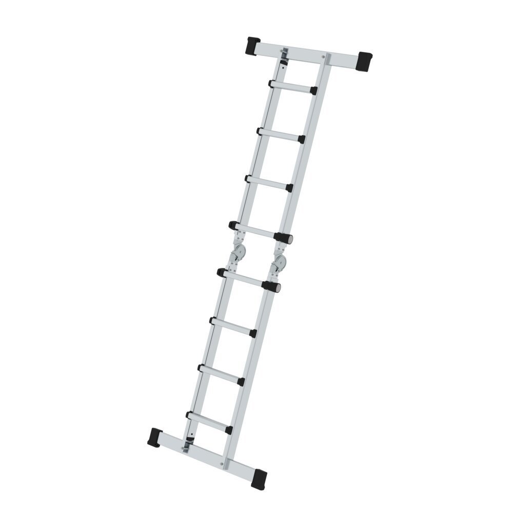 MUNK Teleskopleiter 4-teilig mit Traverse 4x4 Sprossen Produktbild img4 L