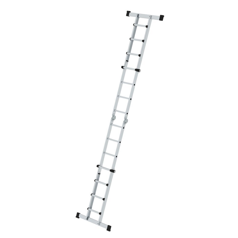 MUNK Teleskopleiter 4-teilig mit Traverse 4x4 Sprossen Produktbild img5 L