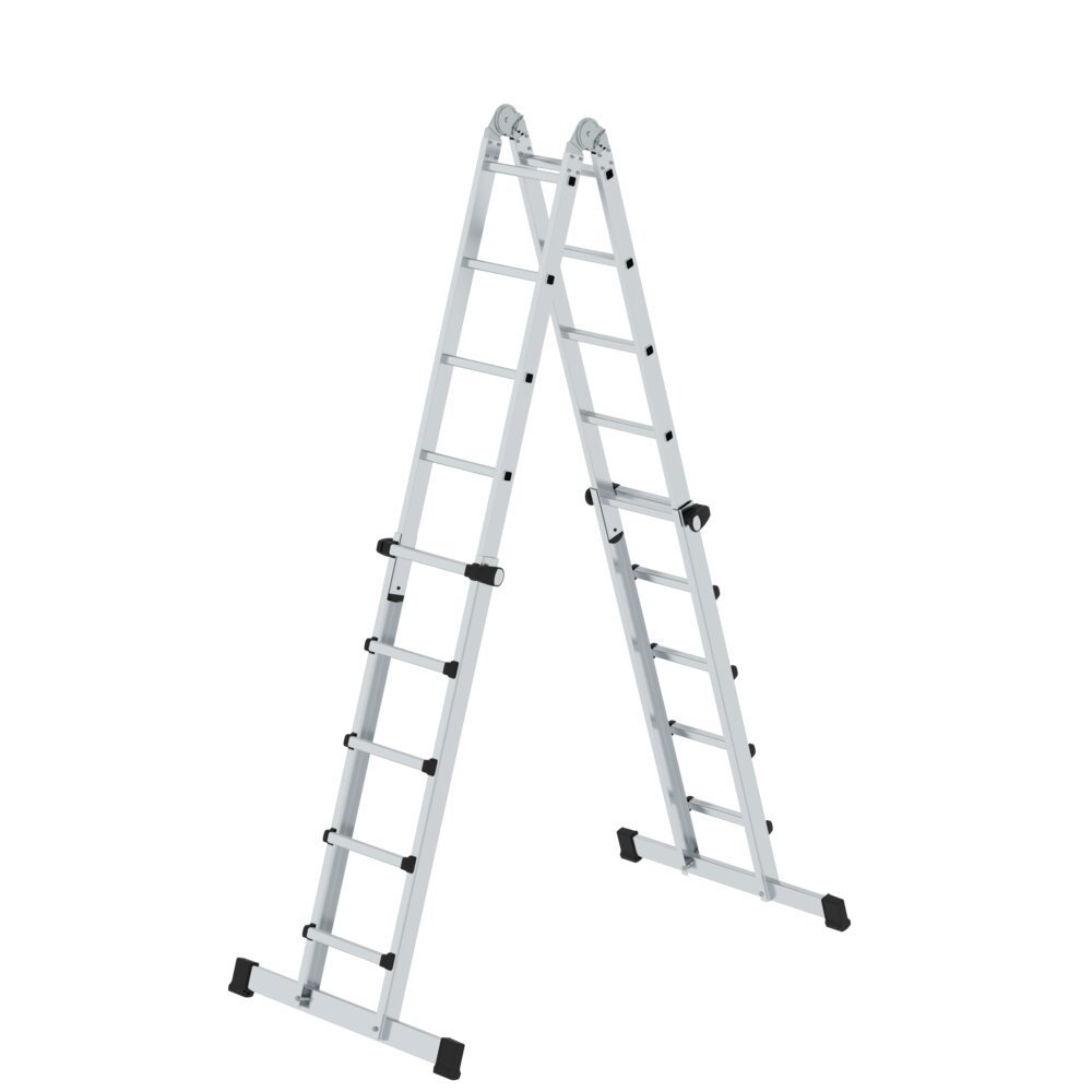 MUNK Teleskopleiter 4-teilig mit Traverse Produktbild img3 L