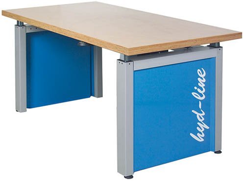 Hydline mit Arbeitsplatte MDF mit HPL-Belag 40 mm, Breite 1500, Kurbelverstellung Maße in mm (BxT): 1500 x 750 Produktbild img1 L
