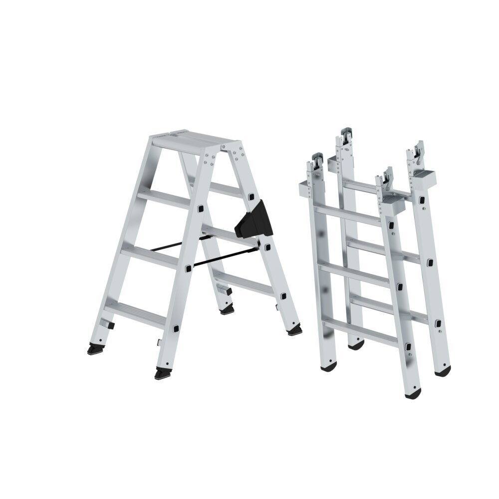 MUNK Stufen-Stehleiter-Set beidseitig begehbar steckbar inkl. Einsteckteil Produktbild img1 L