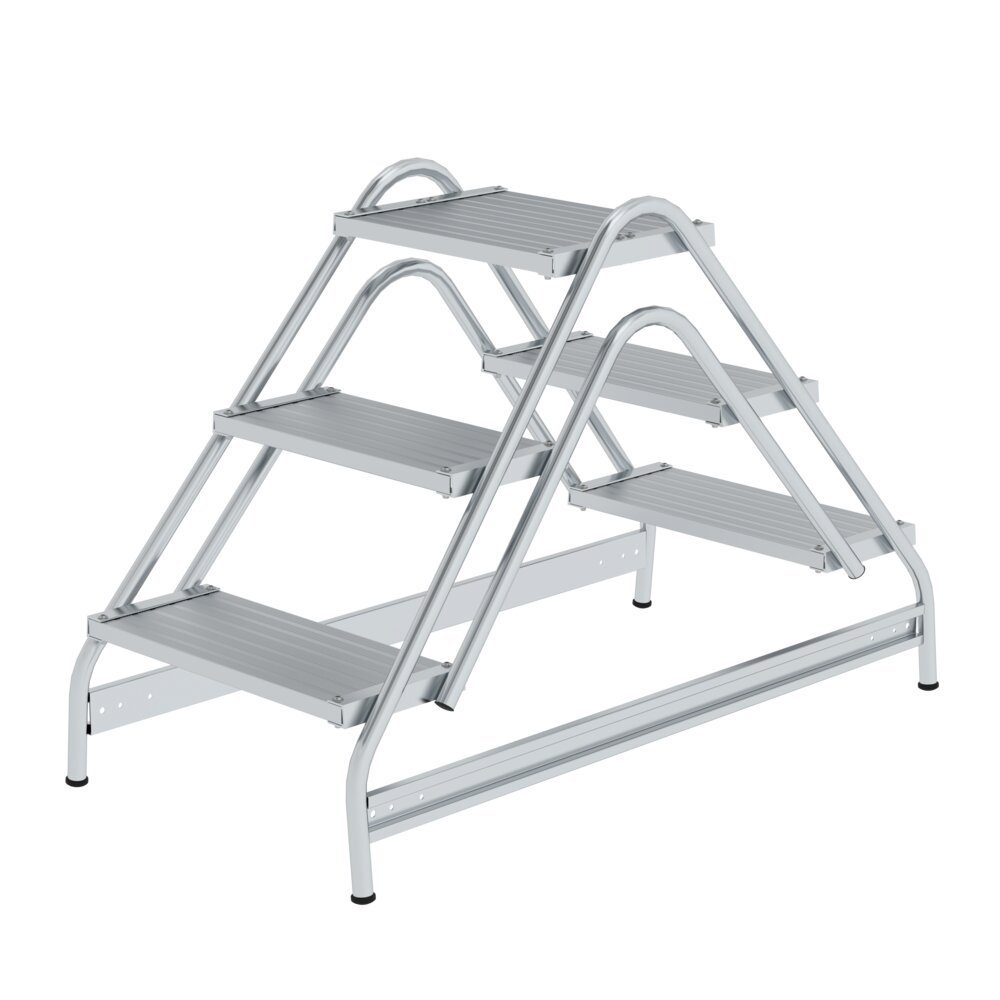 MUNK Arbeitspodest beidseitig begehbar Aluminium geriffelt Produktbild img1 L