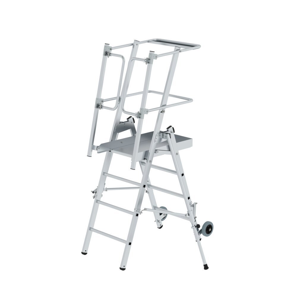 MUNK Plattformleiter FlexxStep 6 Sprossen mit Teleskopaufsatz Produktbild img1 L