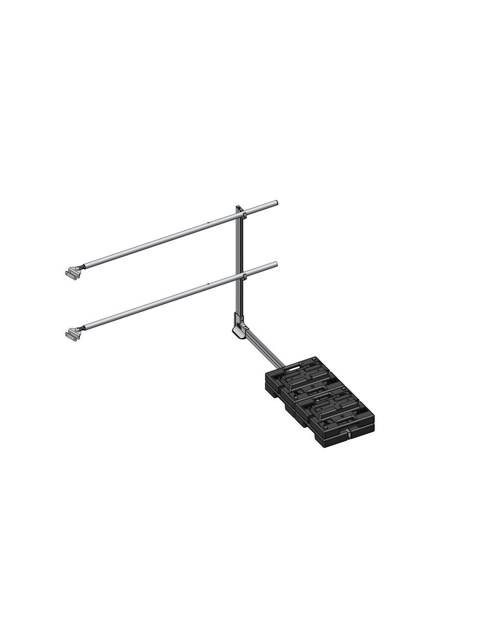 MUNK Ausstiegsgeländer seitlich 2000 mm mit Ballast Produktbild img1 L