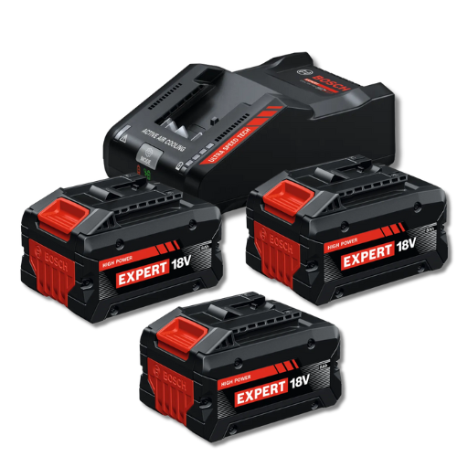 Bosch EXPERT Batterie/Ladegerät Set 3x EXBA 18V-80 + EXAL18V-160 Produktbild img1 L