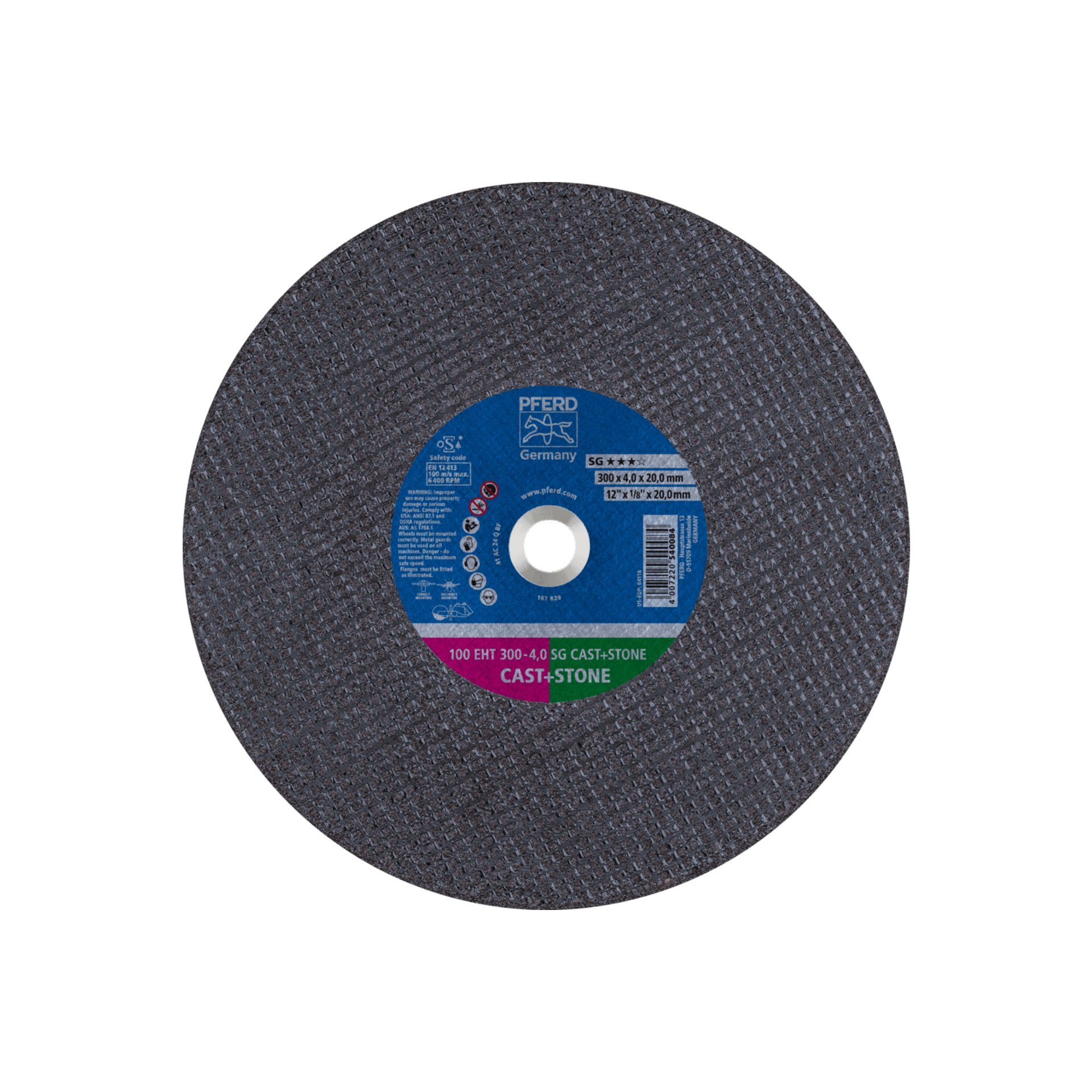 PFERD TOOLS Trennscheibe Trennschleifer EHT 300x4,0x20mm SG CAST+STONE für Guss/Stein (100 m/s) Produktbild img1 L