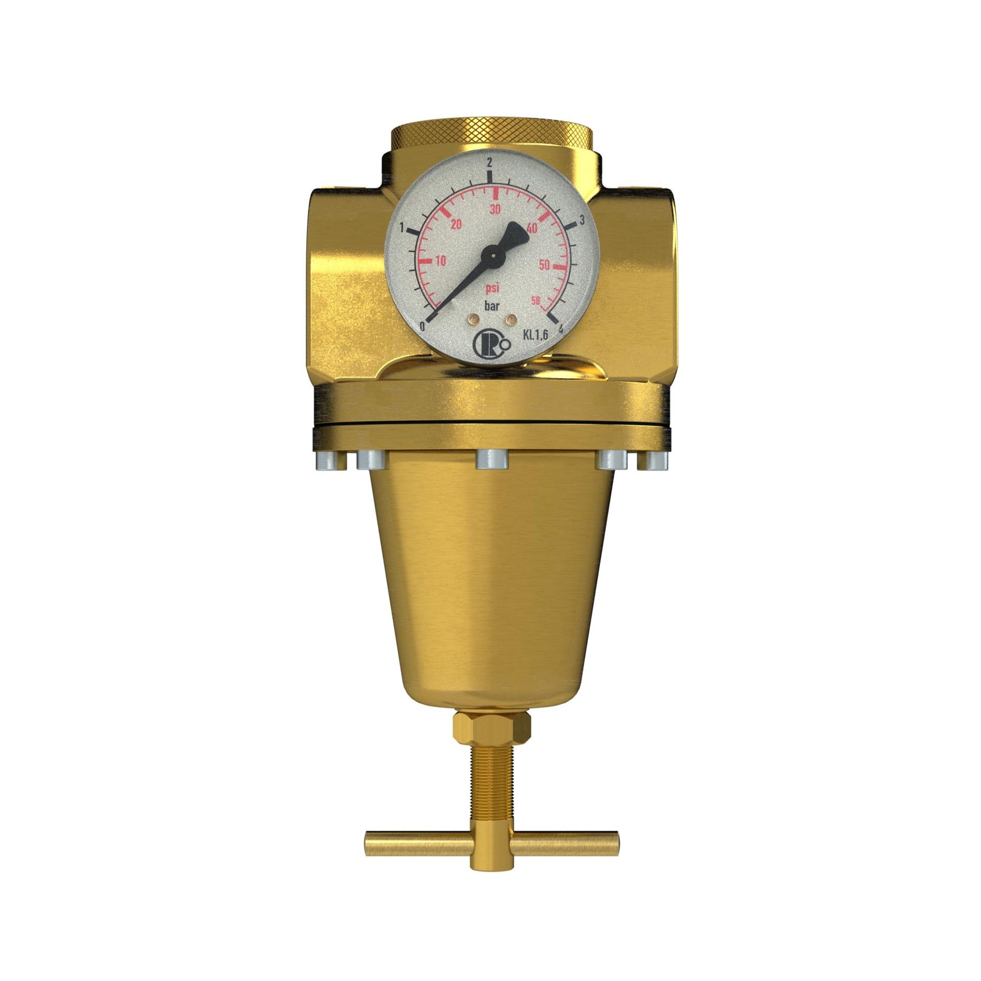 RIEGLER Konstant-Druckregler inkl. Manometer, BG 3, G 3/4, 0,5 - 6 bar Produktbild img5 L