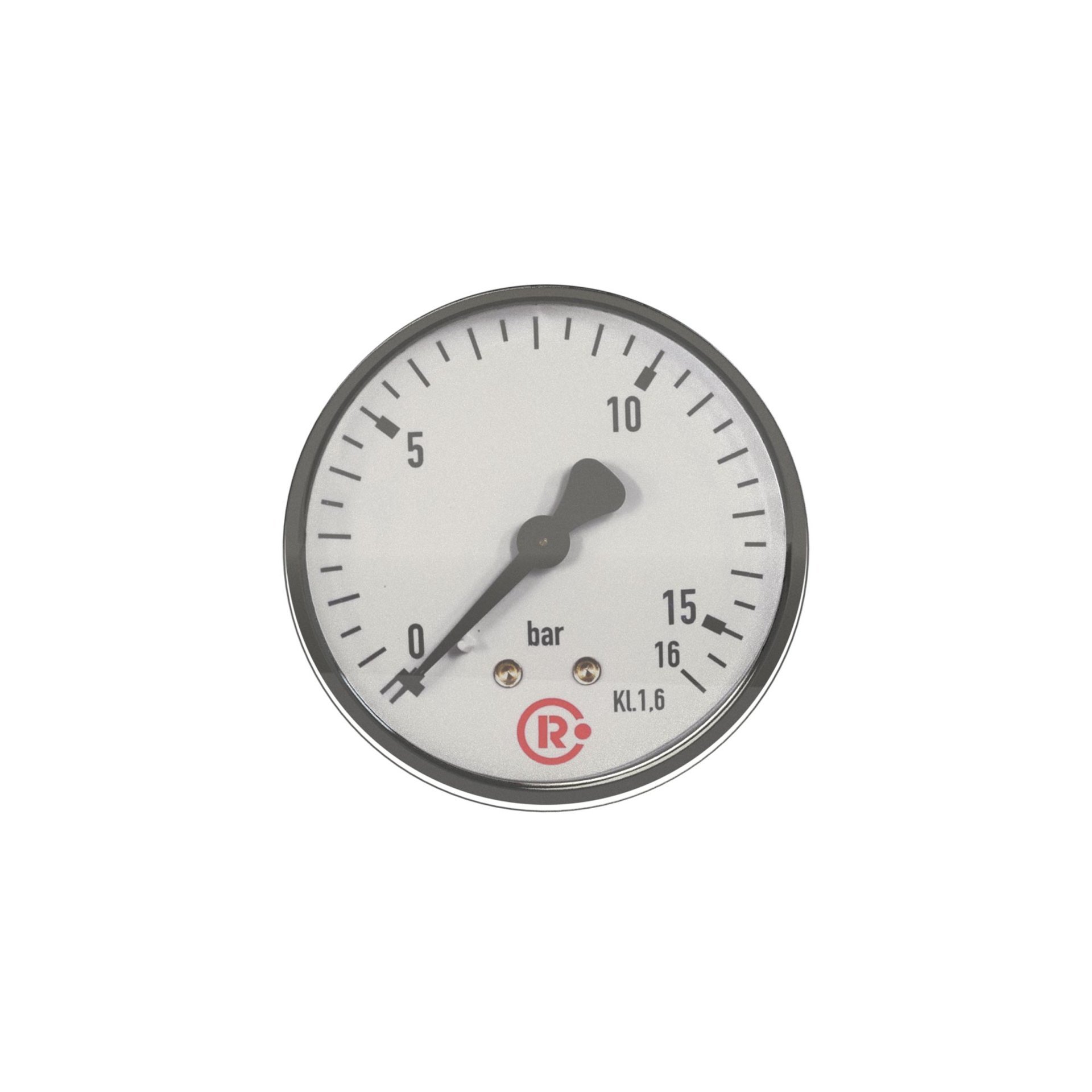 RIEGLER Standardmanometer, Stahlblechgeh., G 1/4 hinten, 0-4,0 bar, Ø 50 Produktbild img3 L
