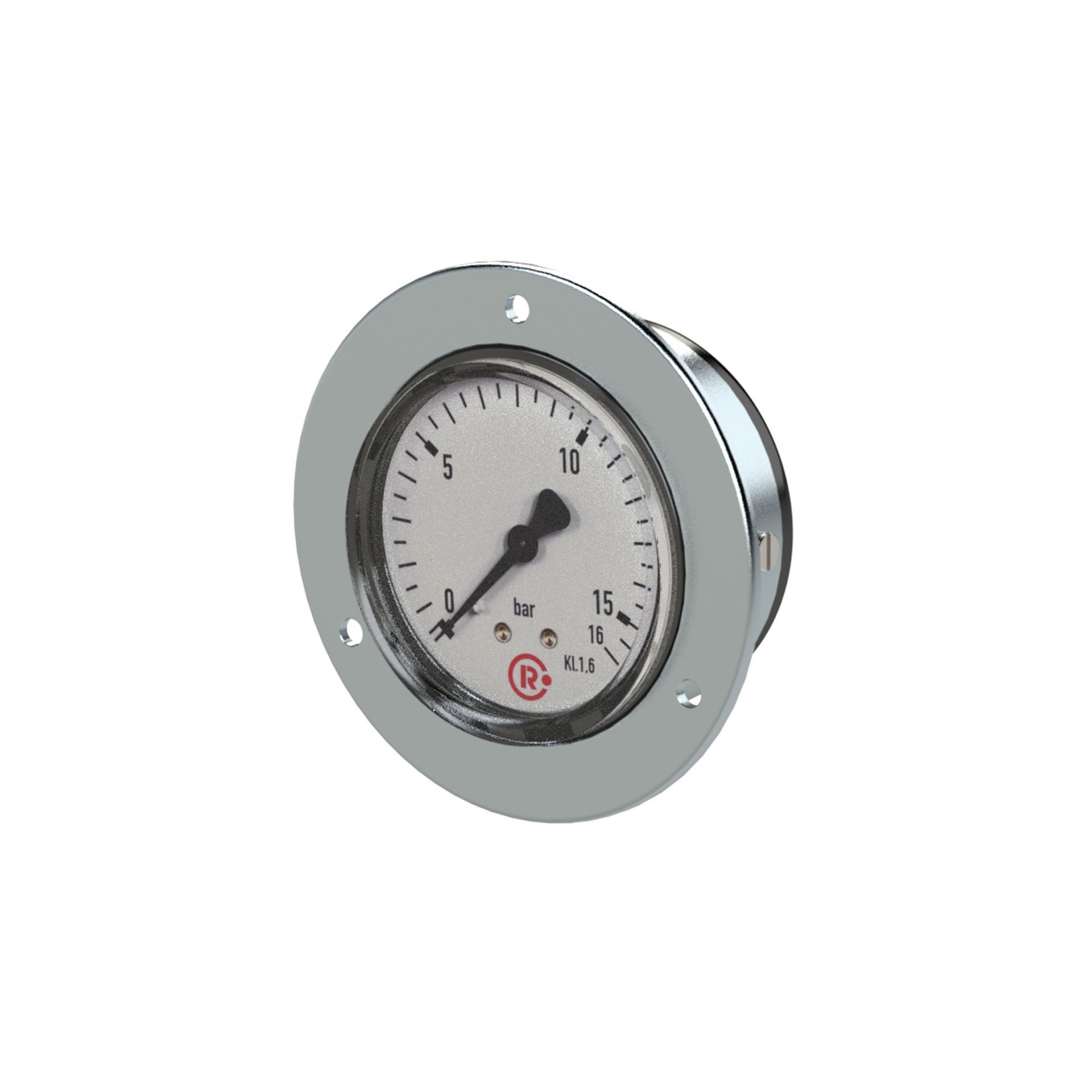 RIEGLER Standardmanometer,  Frontring verchr., G 1/4 hinten, 0-16,0 bar, Ø 63 Produktbild img1 L