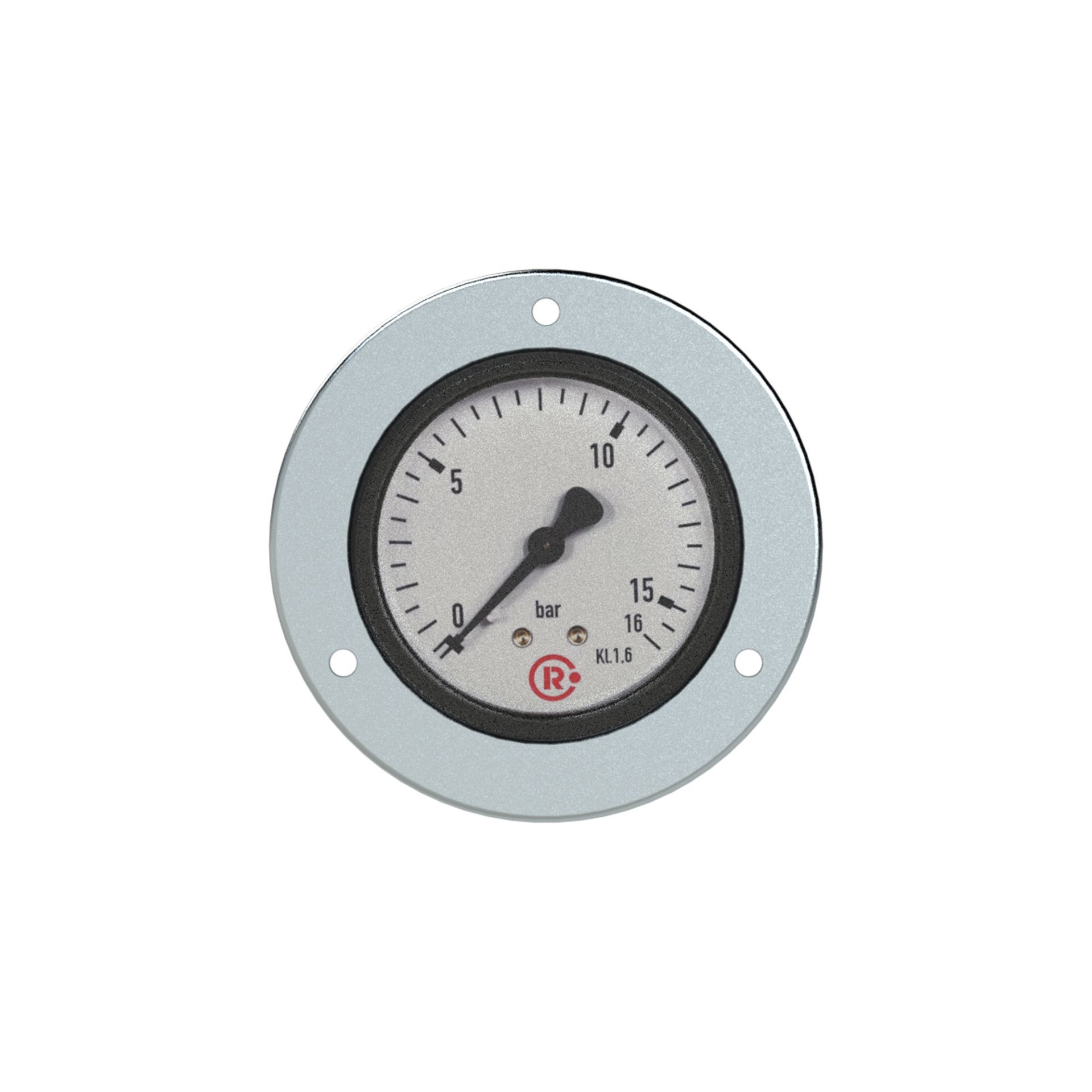RIEGLER Standardmanometer,  Frontring verchr., G 1/4 hinten, 0-16,0 bar, Ø 63 Produktbild img3 L