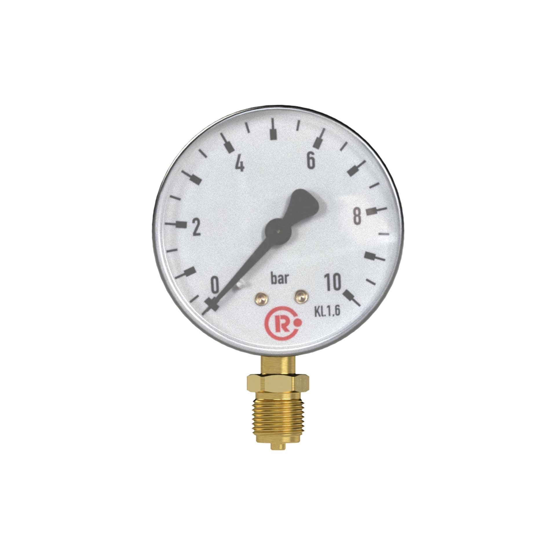 RIEGLER Standardmanometer, Kunststoffgeh., G 1/2 unten, -1/+9,0 bar, Ø 80 Produktbild img3 L