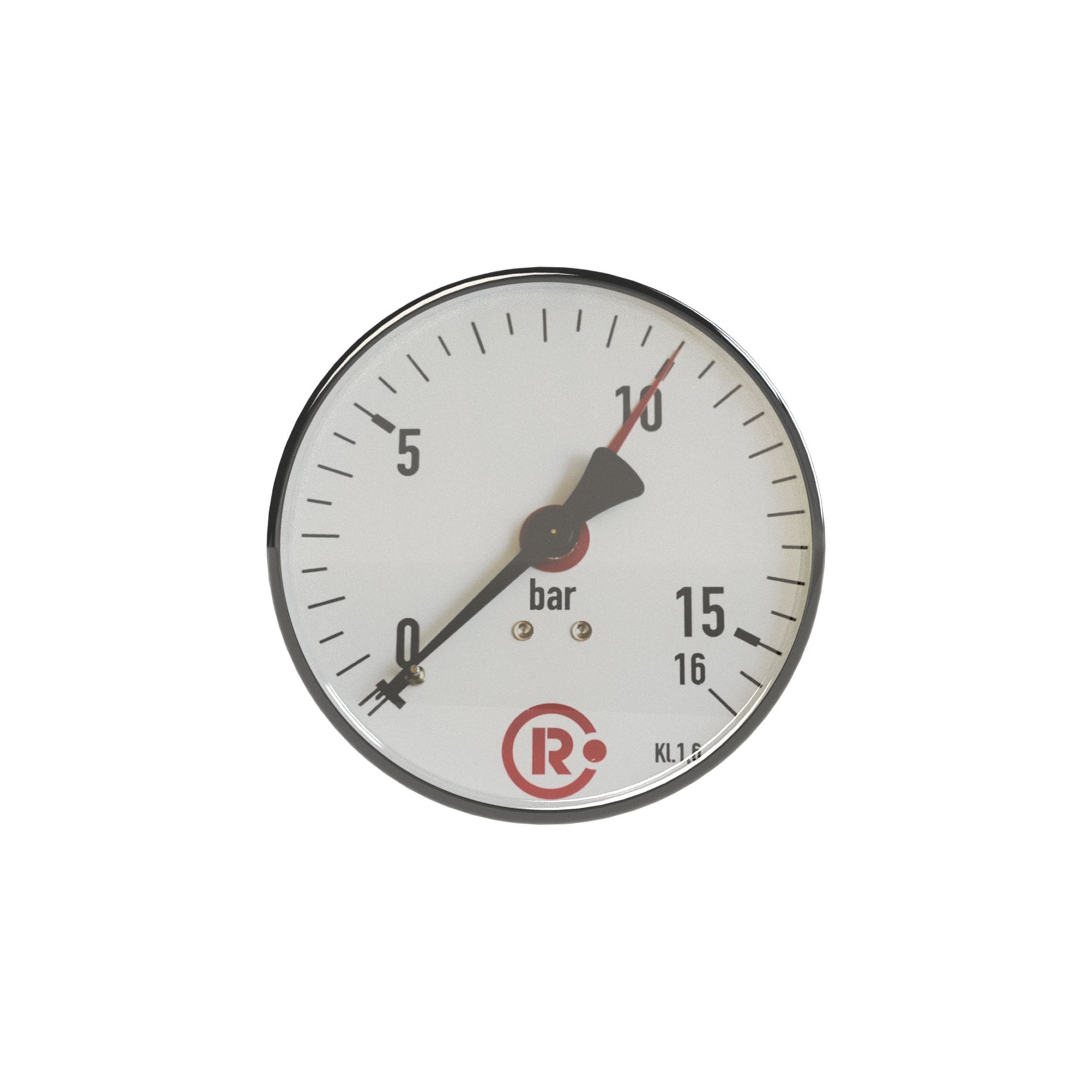 RIEGLER Standardmanometer, Kunststoff, G 1/4 hinten zentr., 0-40,0 bar, Ø 80 Produktbild img3 L