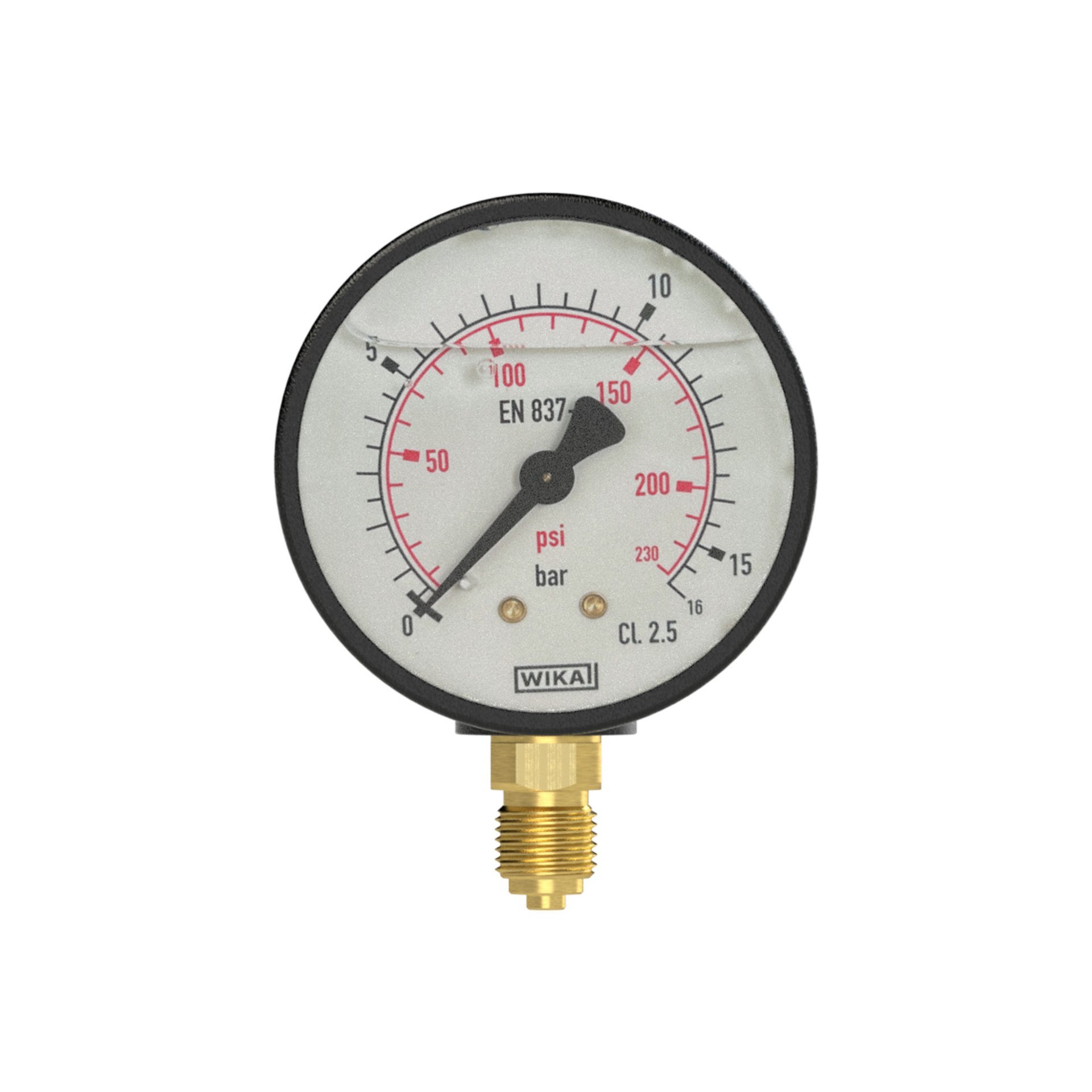RIEGLER Glyzerinmanometer, Kunststoff, G 1/4 unten, 0 - 6,0 bar, Ø 63 Produktbild img3 L
