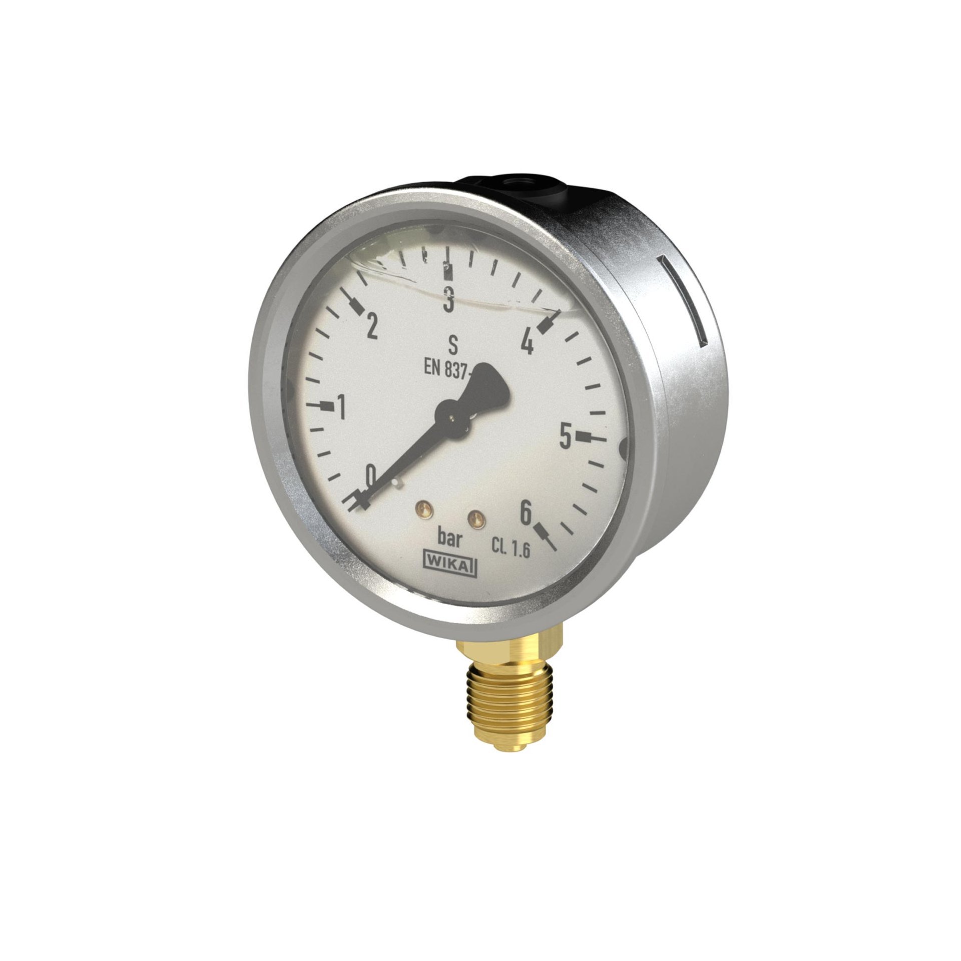 RIEGLER Glyzerinmanometer, CrNi-Stahl, G 1/4 unten, 0 - 25,0 bar, Ø 63 Produktbild img1 L