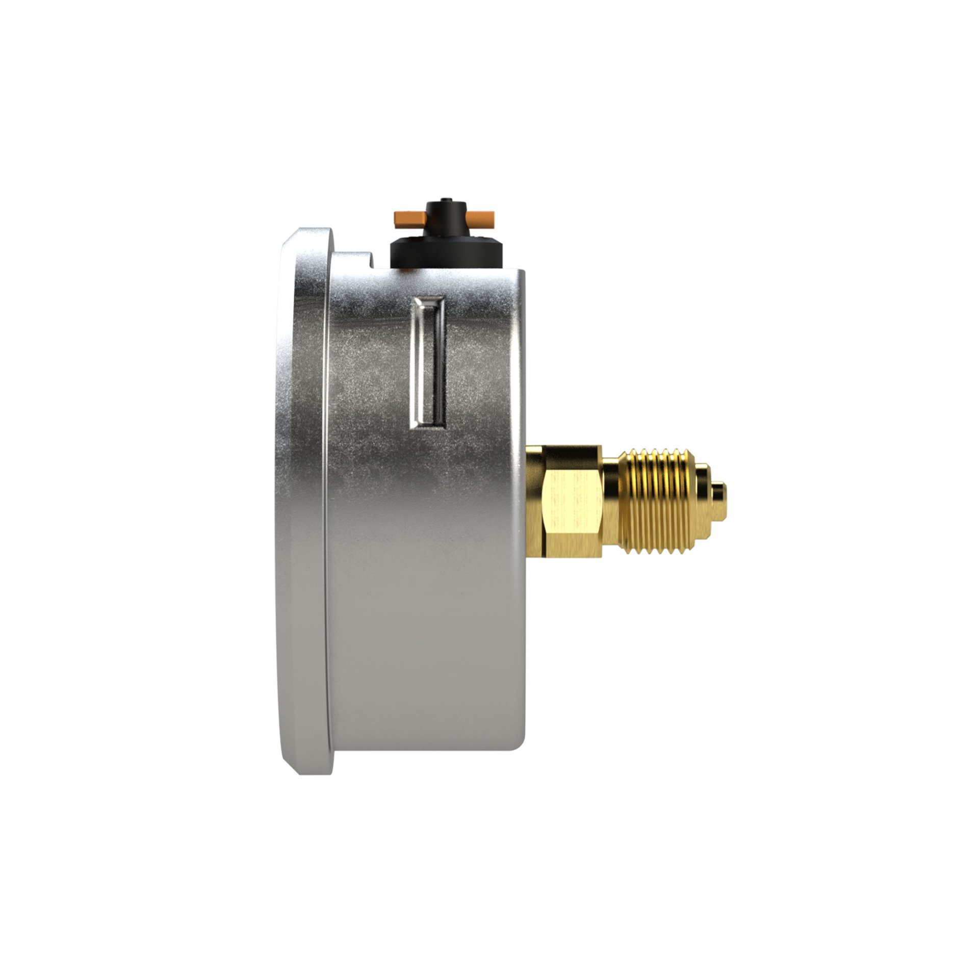 RIEGLER Glyzerinmanometer , CrNi-Stahl, G 1/4 hinten zentr., 0-160,0 bar, Ø 63 Produktbild img4 L