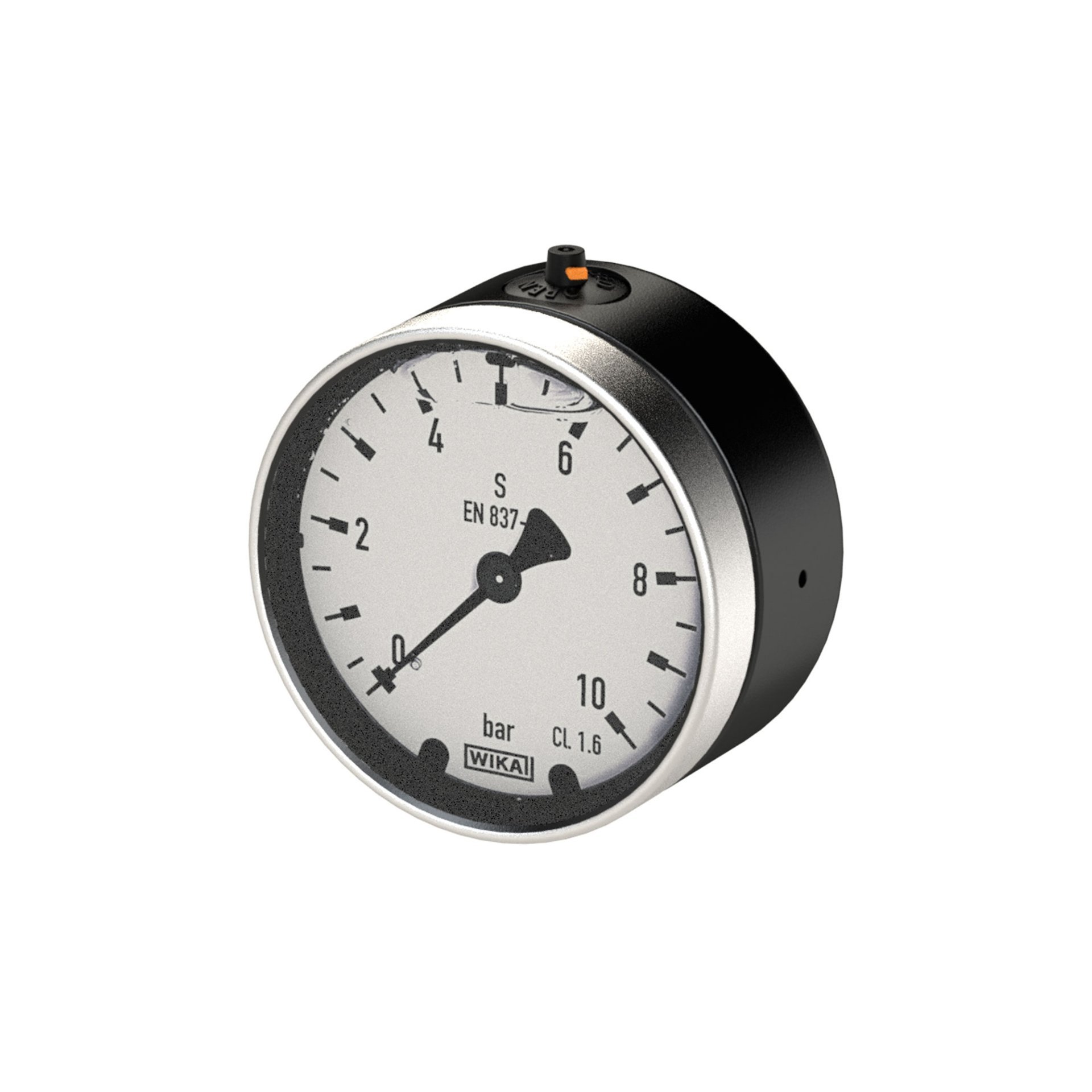 RIEGLER Glyzerinmanometer , Metallgehäuse , G 1/4 hinten zentr., 0 - 2,5 bar, Ø 63 Produktbild img1 L