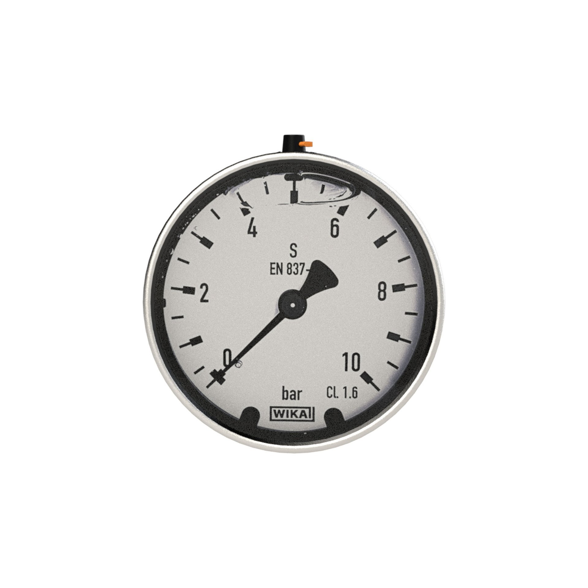 RIEGLER Glyzerinmanometer , Metallgehäuse , G 1/4 hinten zentr., 0 - 2,5 bar, Ø 63 Produktbild img3 L