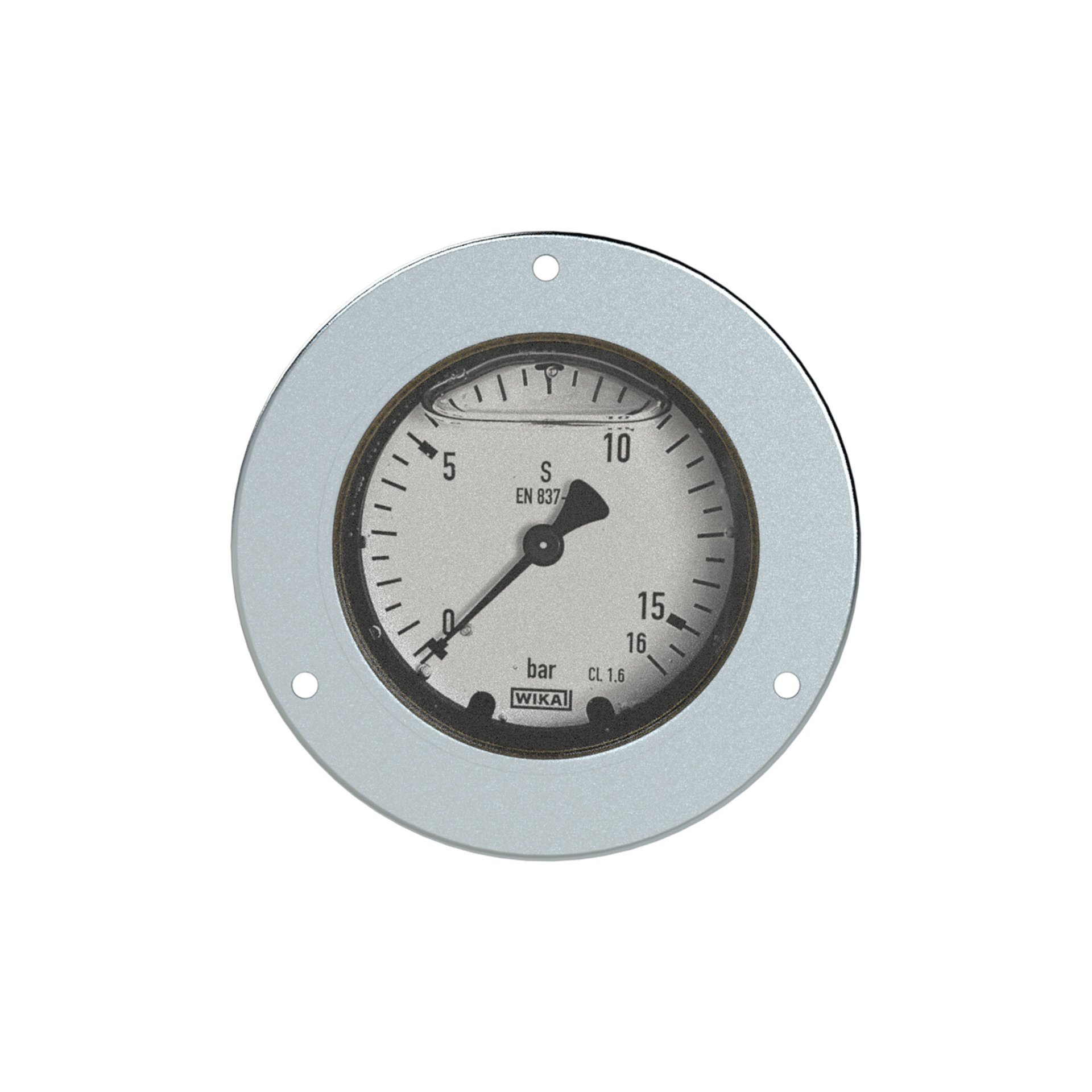 RIEGLER Glyzerinmano, Frontring, G 1/2 hinten exzentr., 0-16,0 bar, Ø 100 Produktbild img3 L