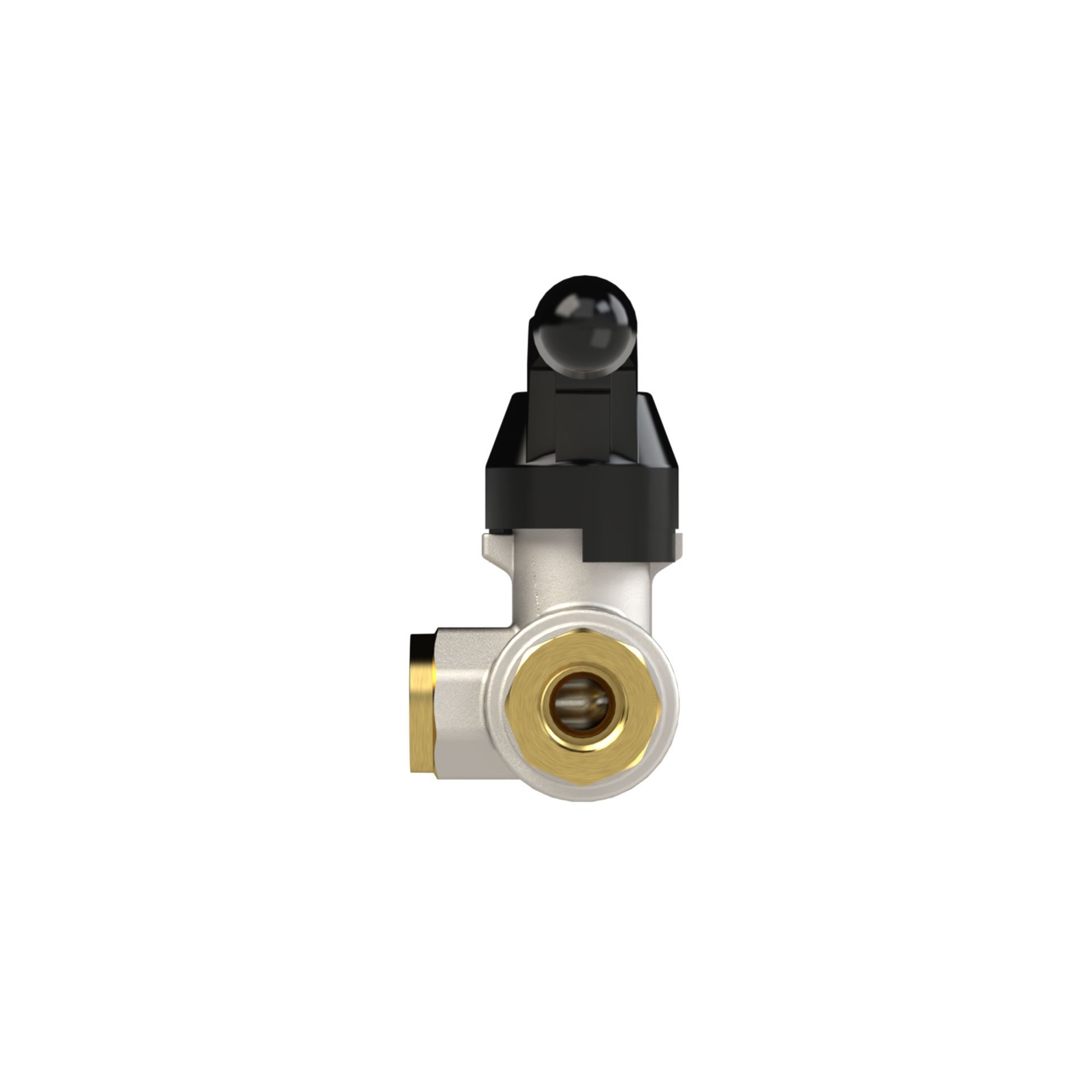 RIEGLER 3-Wege-Kugelhahn, Standard, L-Bohr., Messing vernickelt , Rp 1 1/2, DN 40 Produktbild img5 L