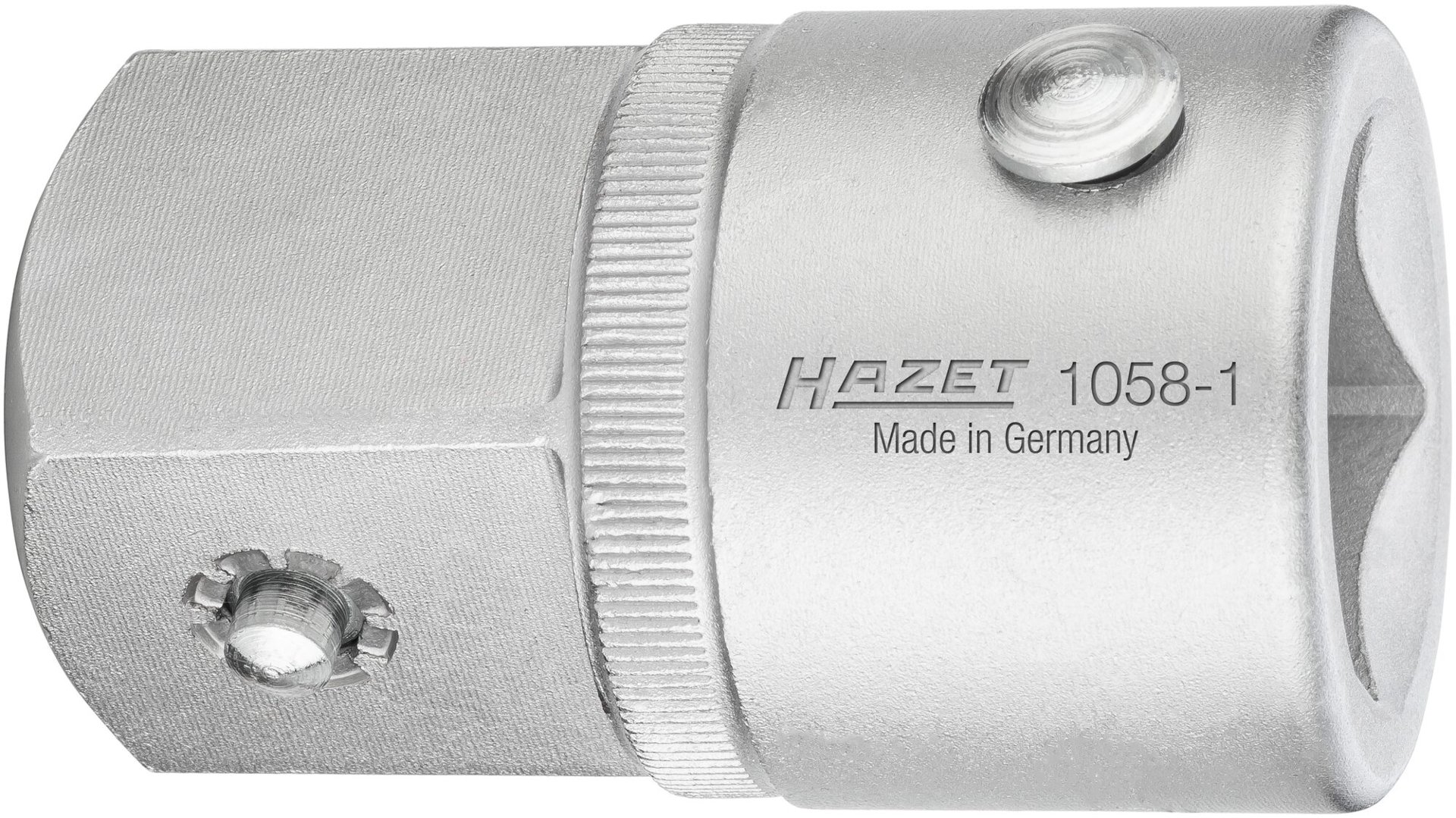 HAZET Vergrößerungsstück 1058-1 ∙ 3/4 Zoll (20 mm) Vierkant hohl ∙ 1 Zoll (25 mm) Vierkant massiv ∙ Länge: 60,6 mm Produktbild img1 L