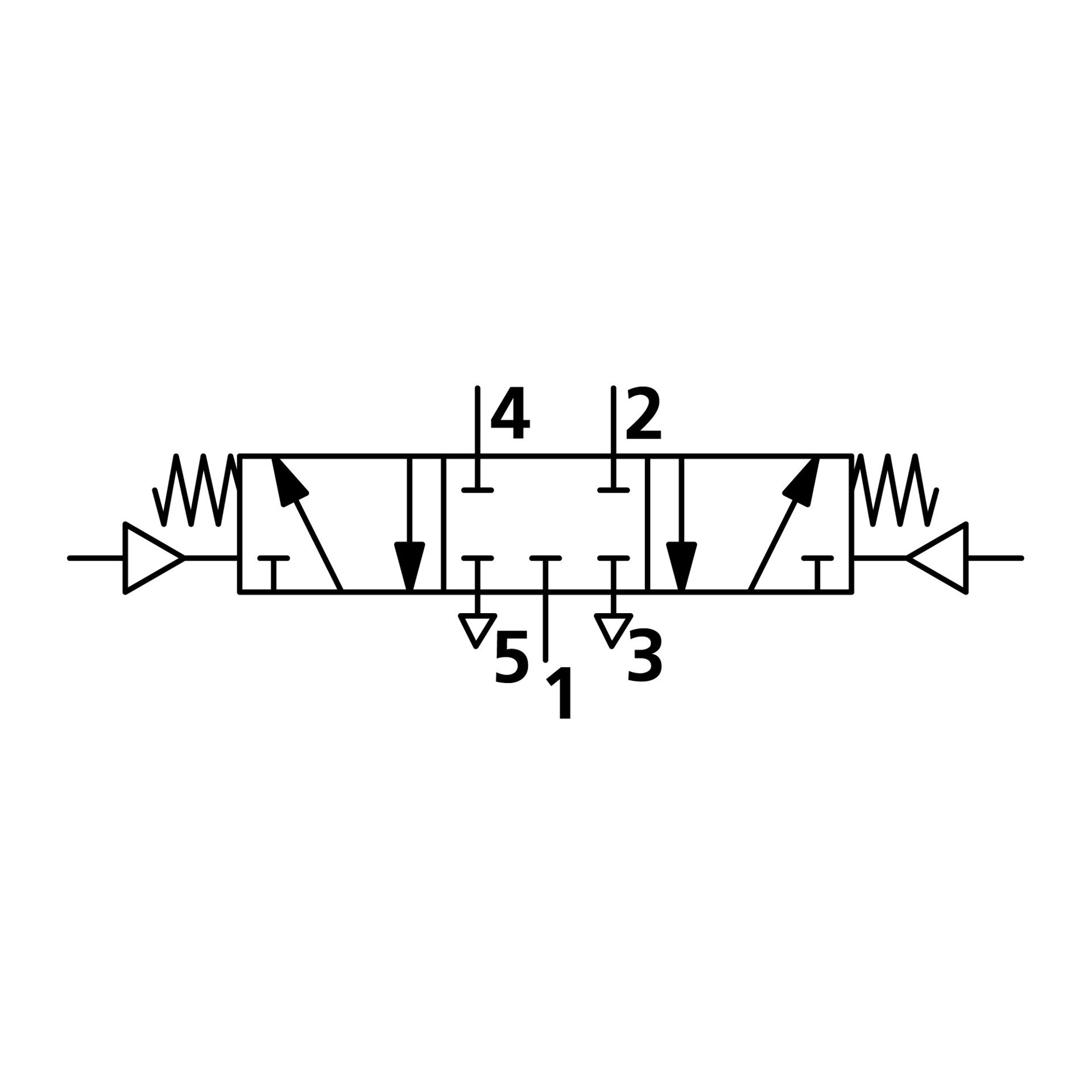 RIEGLER 5/3-Wegeventil, pneumatisch, G 1/2, Mitte geschlossen Produktbild img2 L
