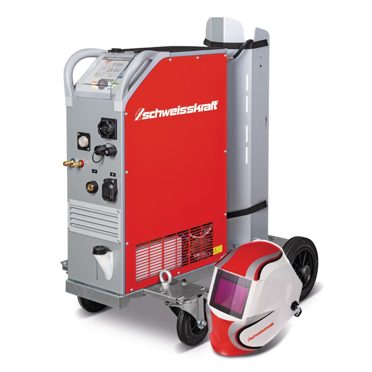 MIG/MAG-Impulsschweißgerät Schweisskraft PRO-PULS 300 W (Fahrwagen Profi, Bedienfeld unten) Aktions-Set Produktbild img1 L