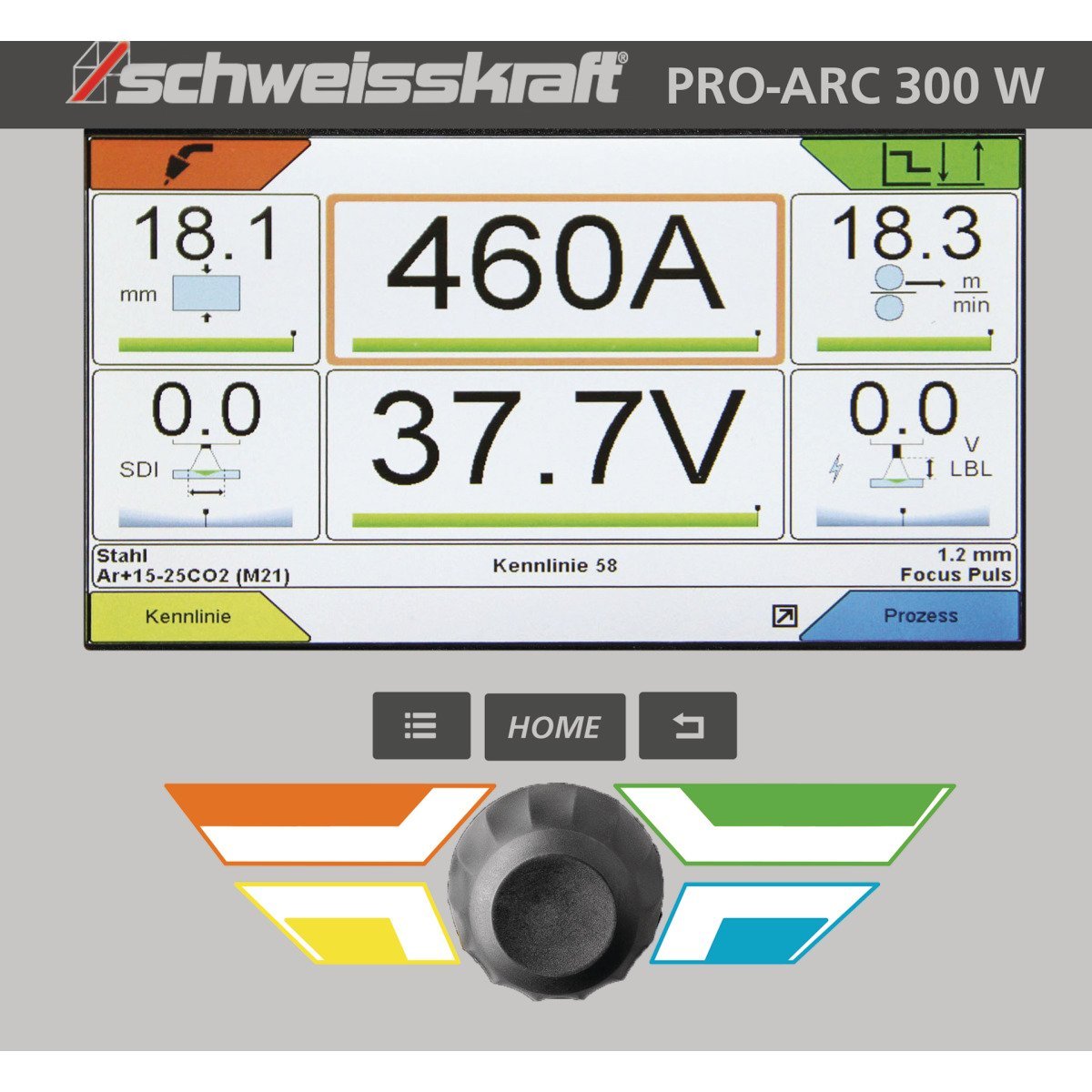 MIG/MAG-Impulsschweißgerät Schweisskraft PRO-PULS 400 WS (Fahrwagen Profi, Bedienfeld oben) Aktions-Set Produktbild img2 L