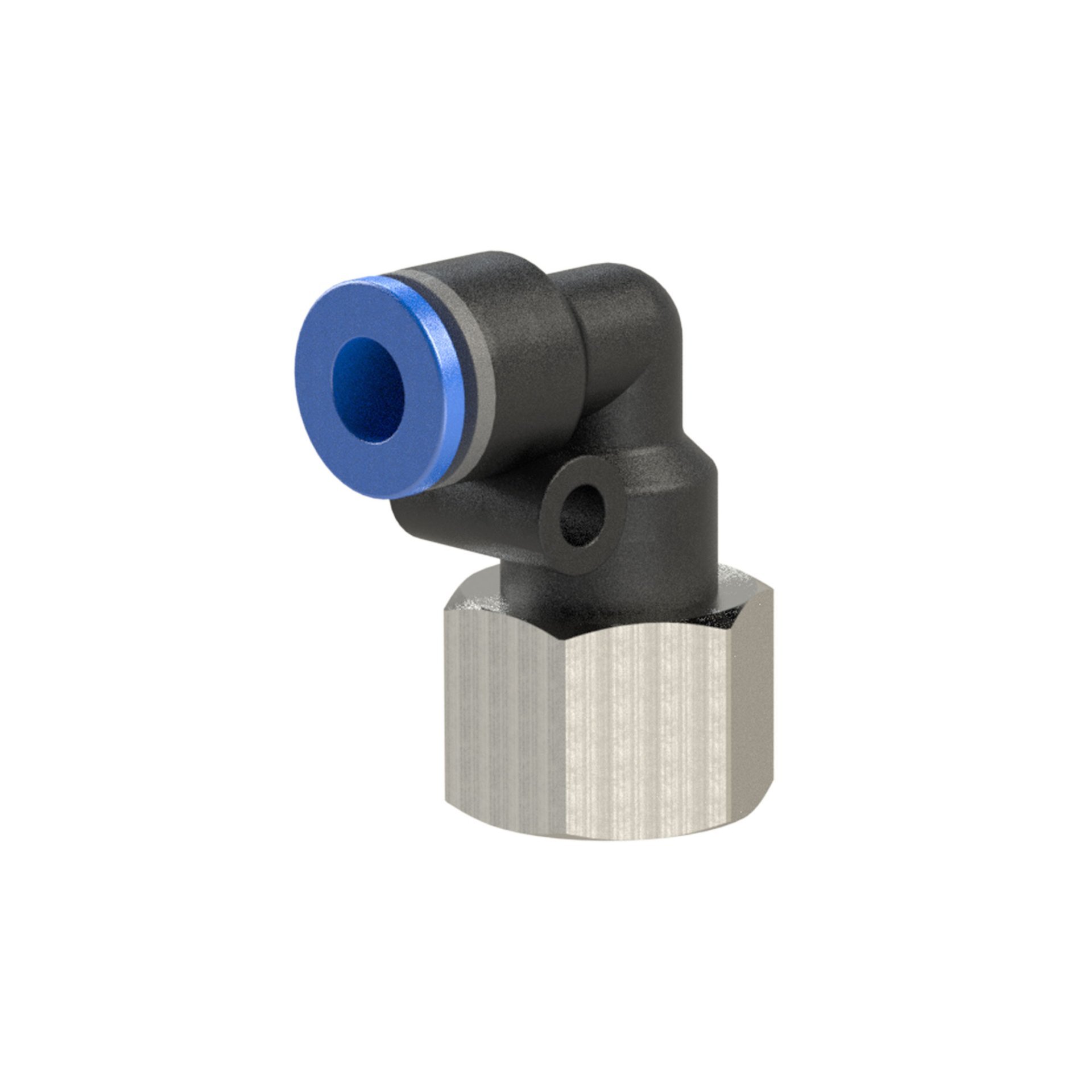 RIEGLER L-Steckverschraubung »Blaue Serie«, drehbar, M5 innen, Ø 6 mm Produktbild img1 L